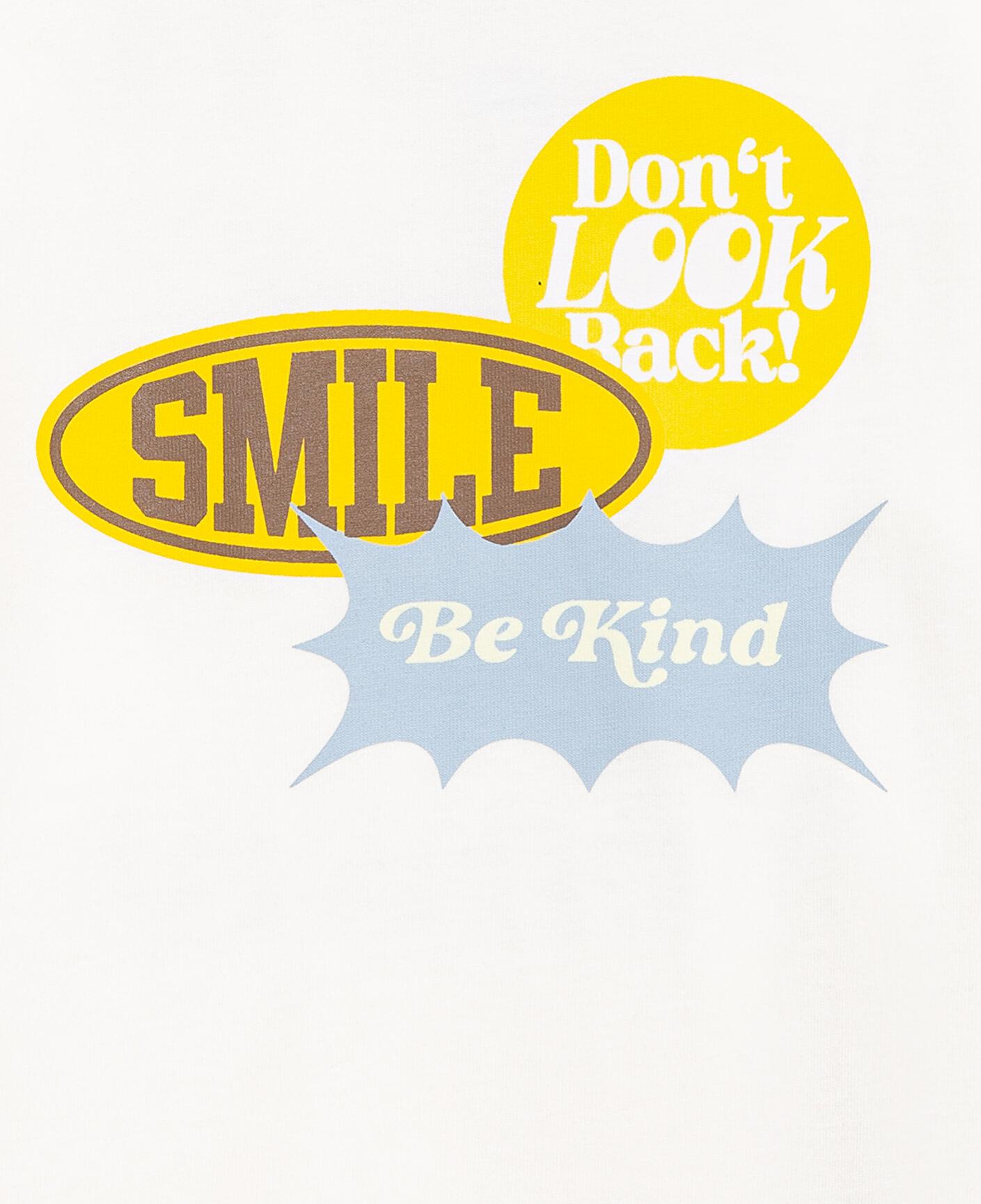 Mavi Baskılı Ekru Tişört Loose Fit / Bol Rahat Kesim 6610399-70057