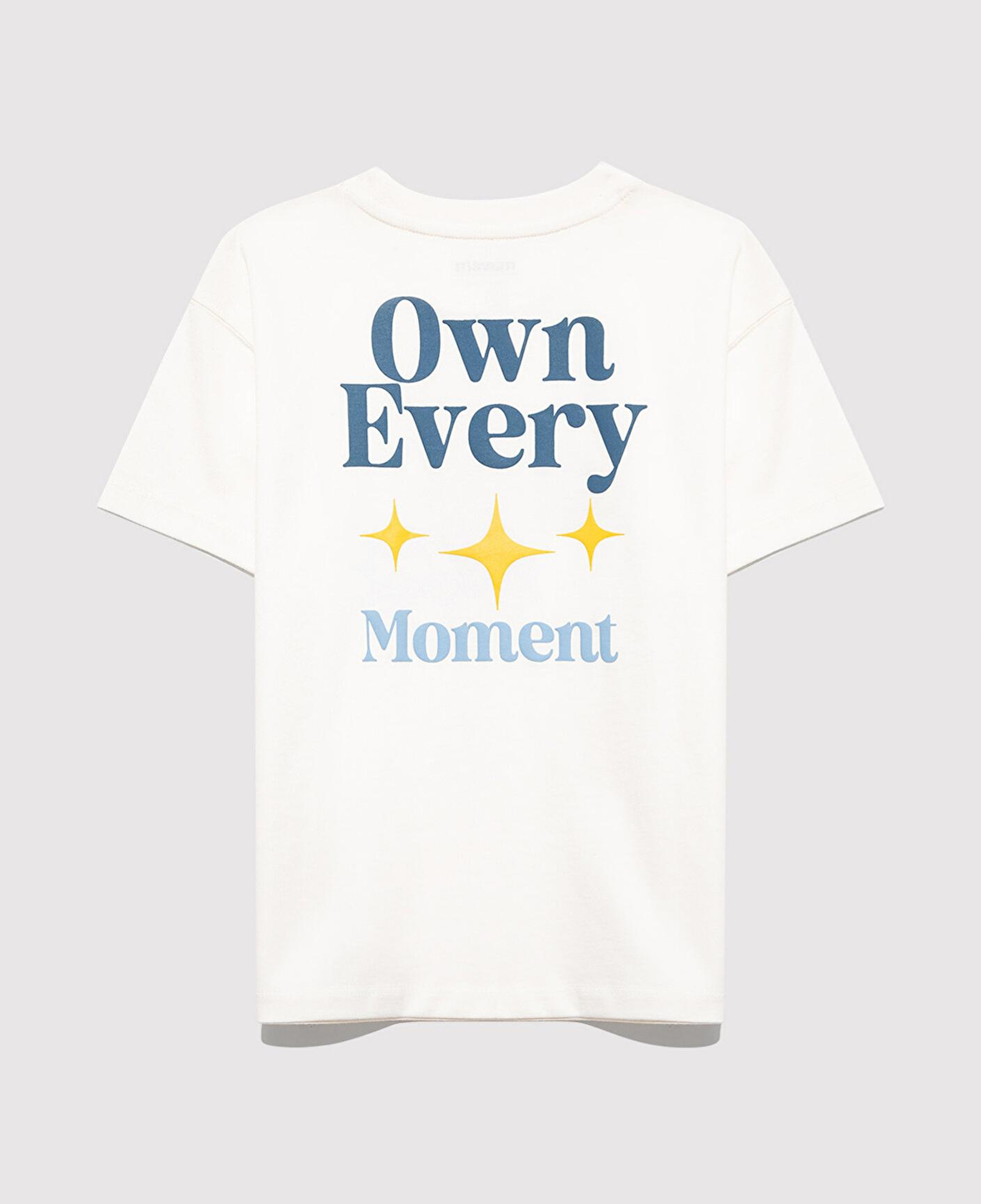 Mavi Baskılı Ekru Tişört Loose Fit / Bol Rahat Kesim 6610399-70057