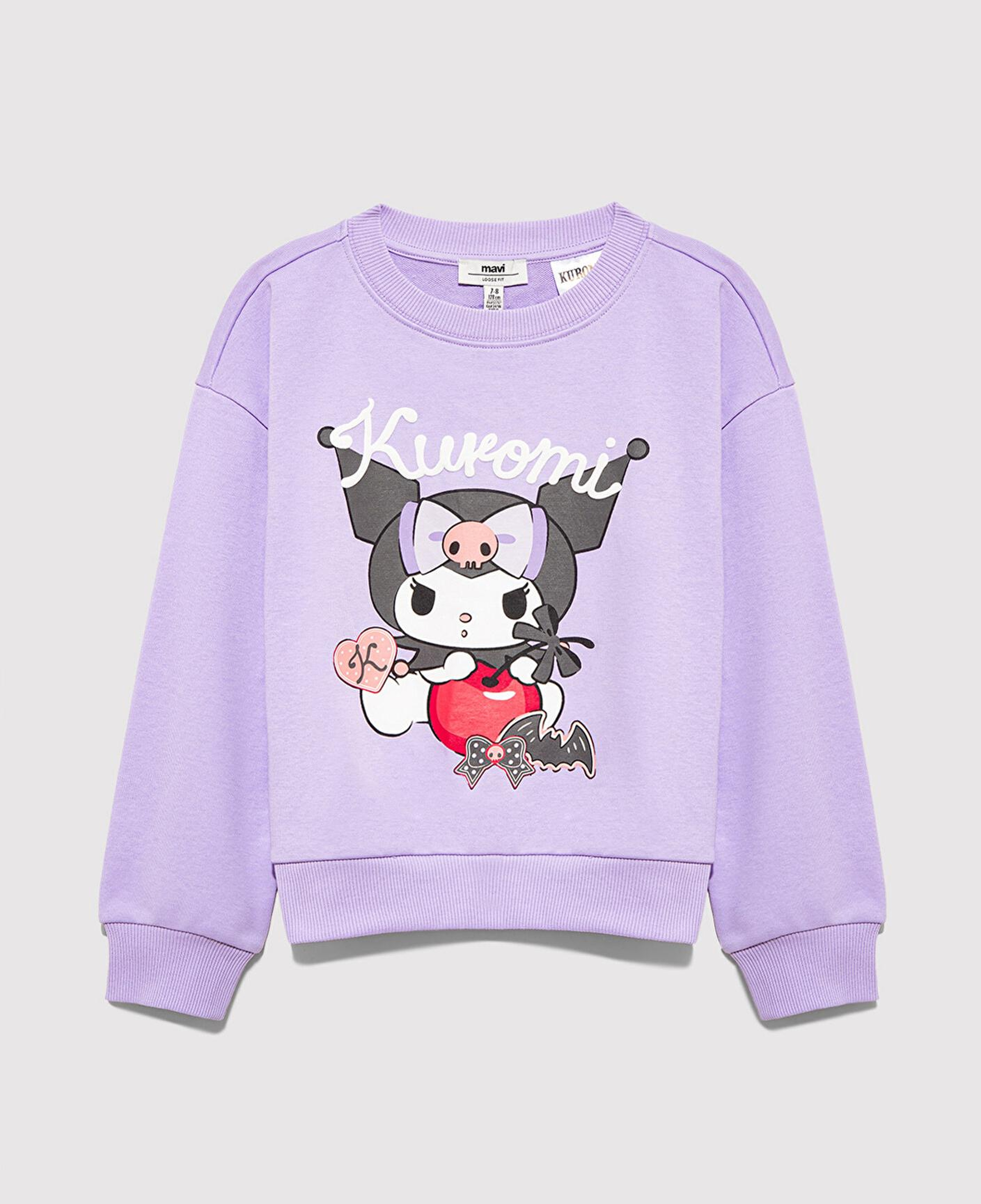 Mavi Kuromi Baskılı Mor Sweatshirt 7S10183-70519