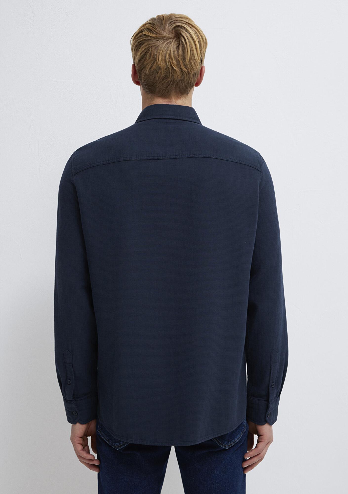 Mavi Cepli Lacivert Gömlek Regular Fit / Normal Kesim 0211898-86623