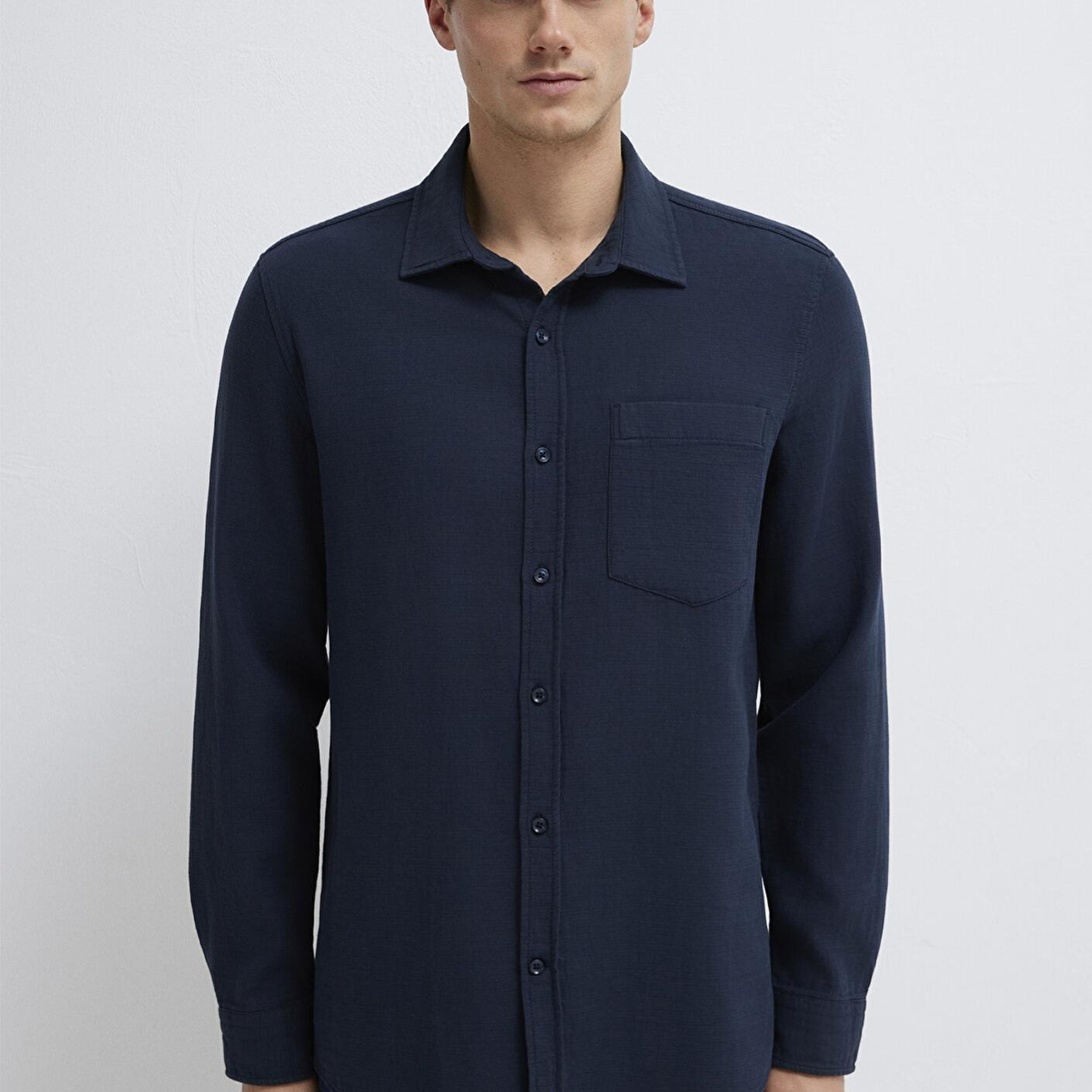 Mavi Cepli Lacivert Gömlek Regular Fit / Normal Kesim 0211898-86623