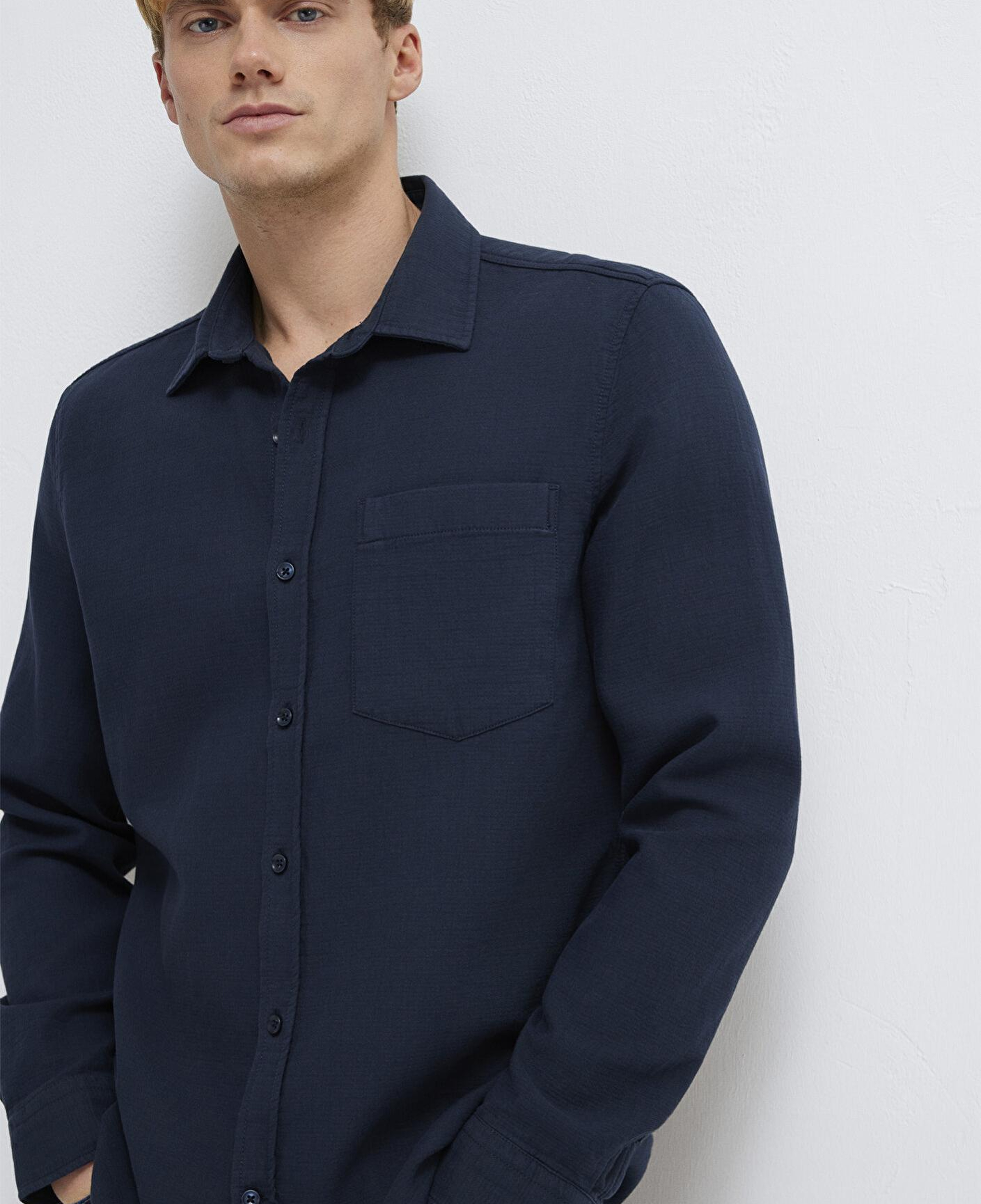 Mavi Cepli Lacivert Gömlek Regular Fit / Normal Kesim 0211898-86623