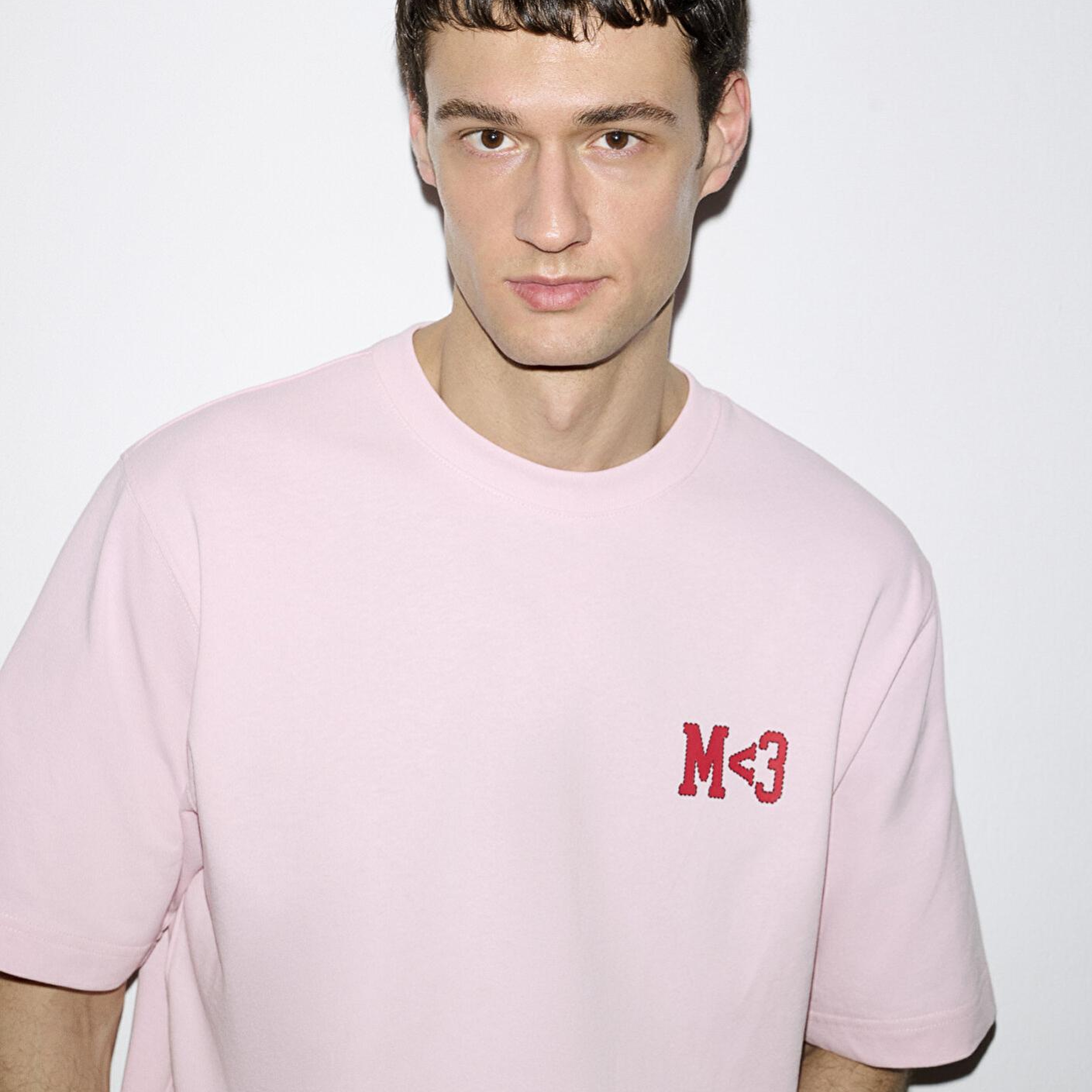 Mavi M Kalp Baskılı Pembe Tişört Relaxed Fit / Rahat Kesim 0613252-91467