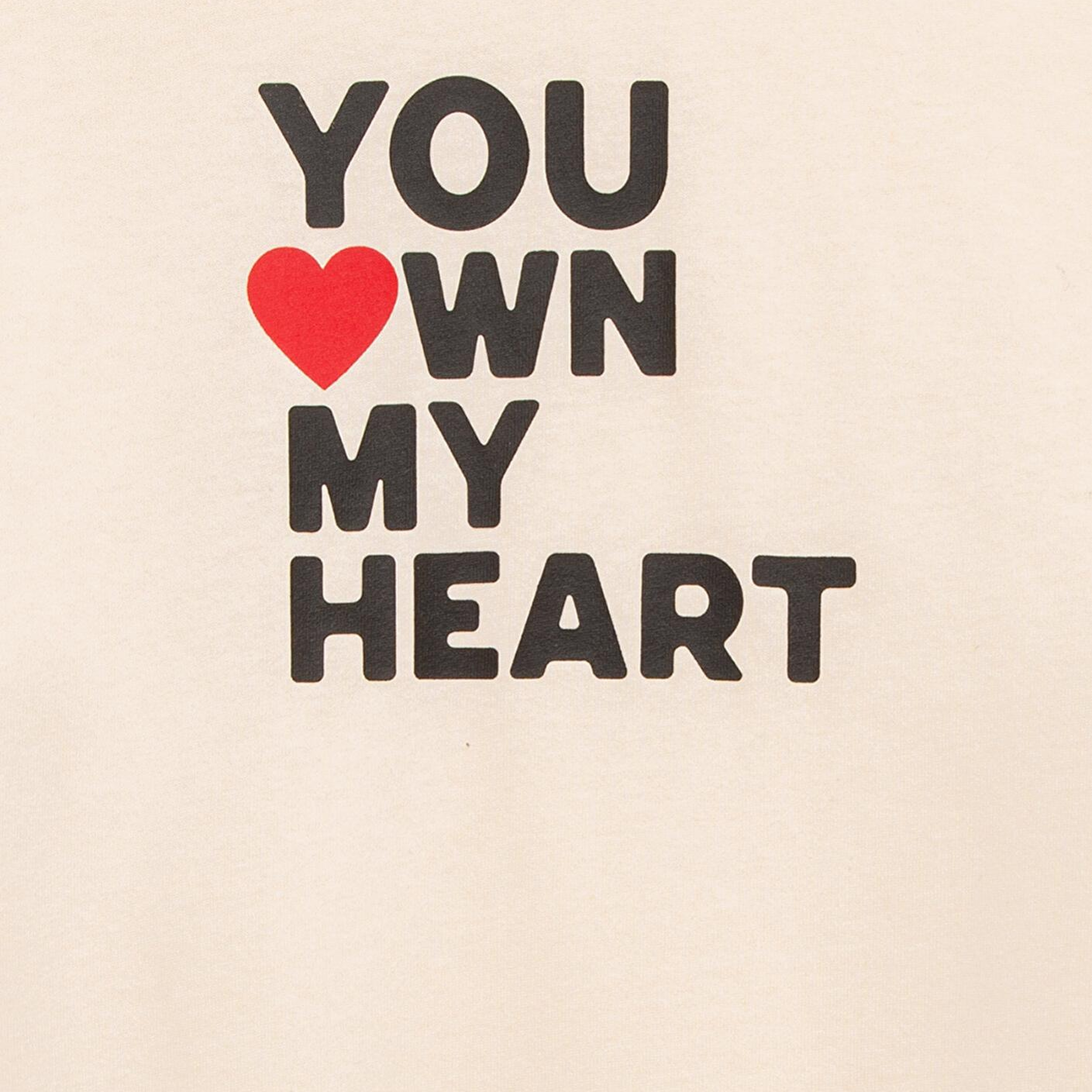 Mavi You Own My Heart Baskılı Ekru Tişört Oversize / Geniş Kesim 0613253-83043