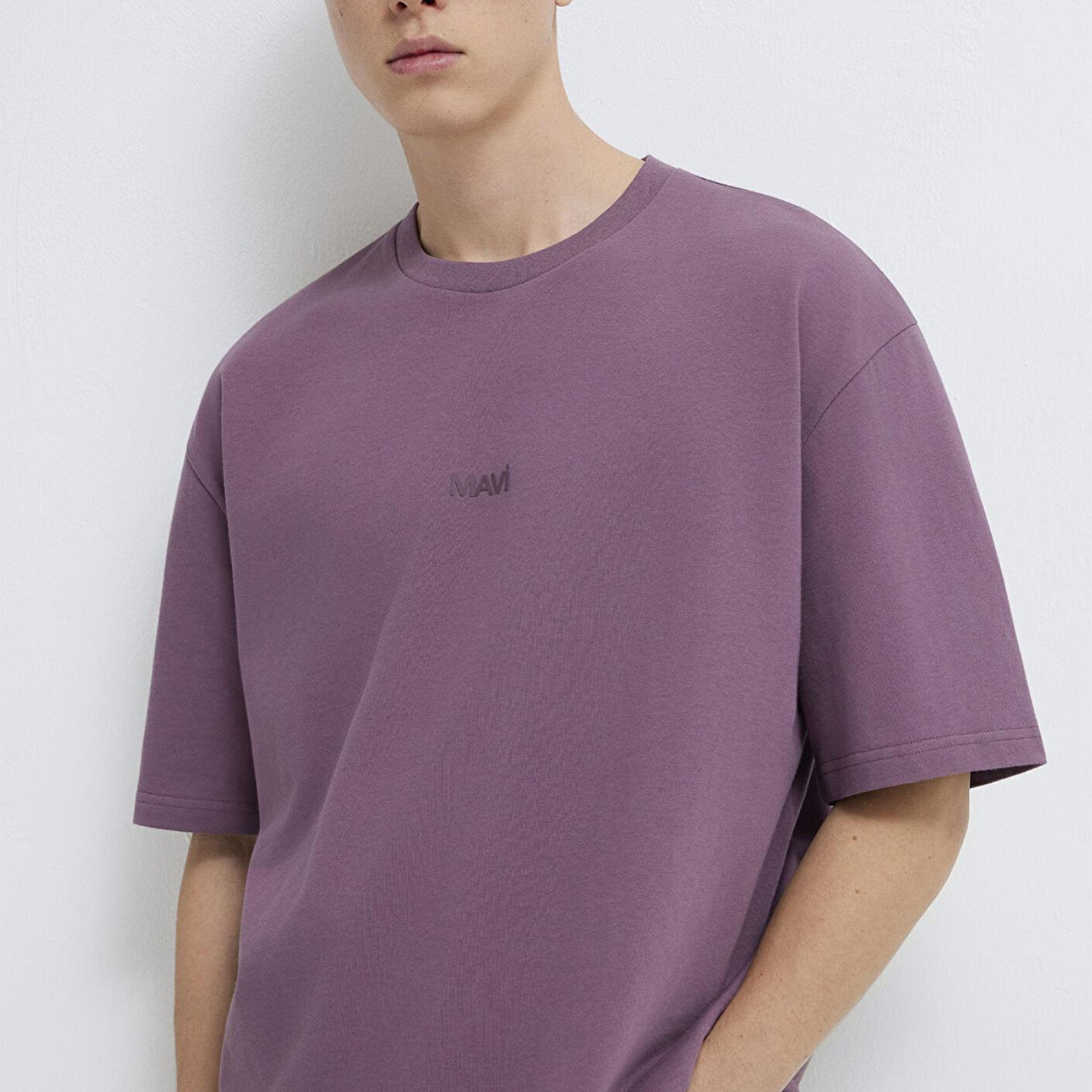 Mavi Mavi Baskılı Mor Tişört Relaxed Fit / Rahat Kesim 0613093-70648