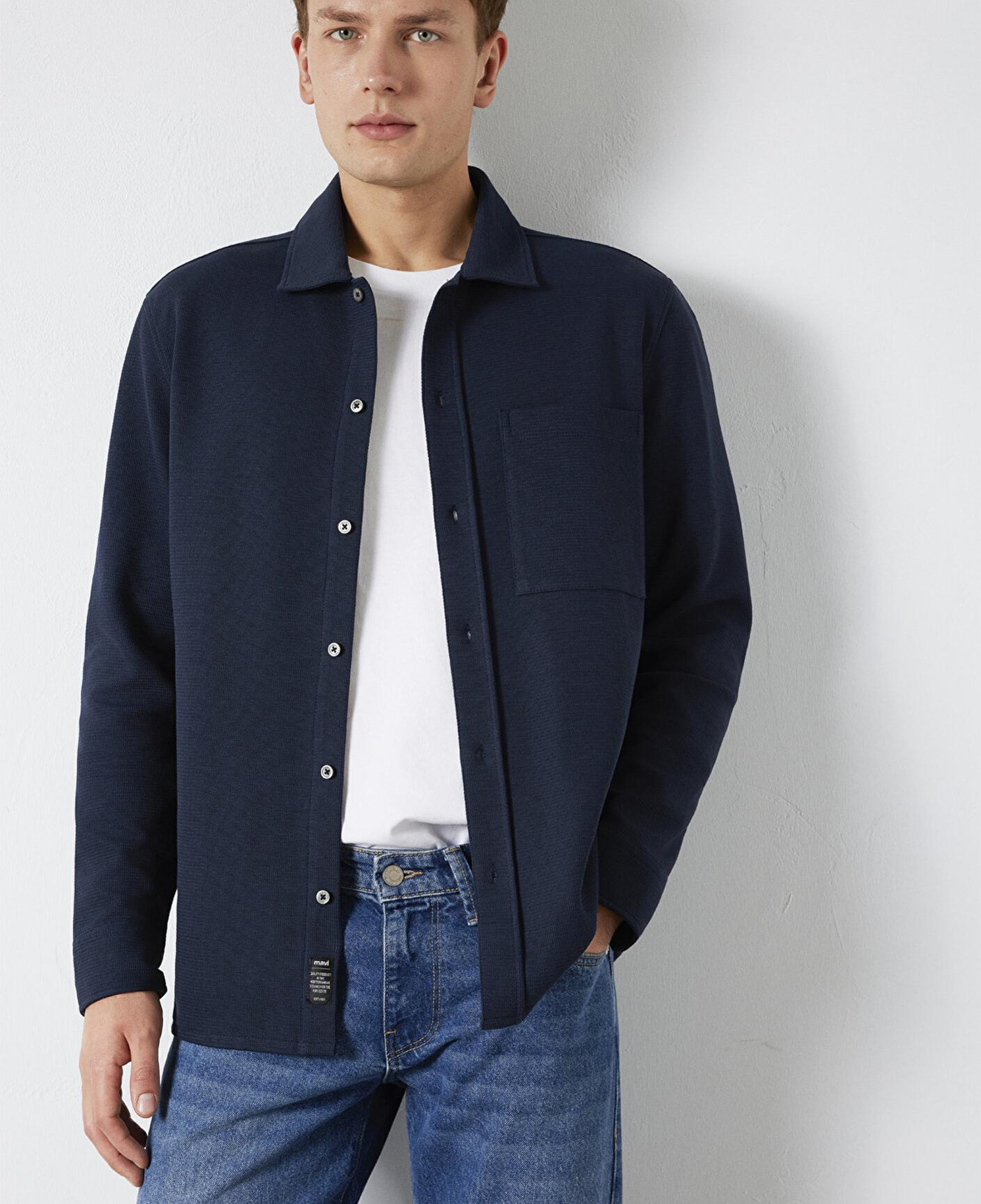 Mavi Cepli Lacivert Gömlek Regular Fit / Normal Kesim 0211874-70490