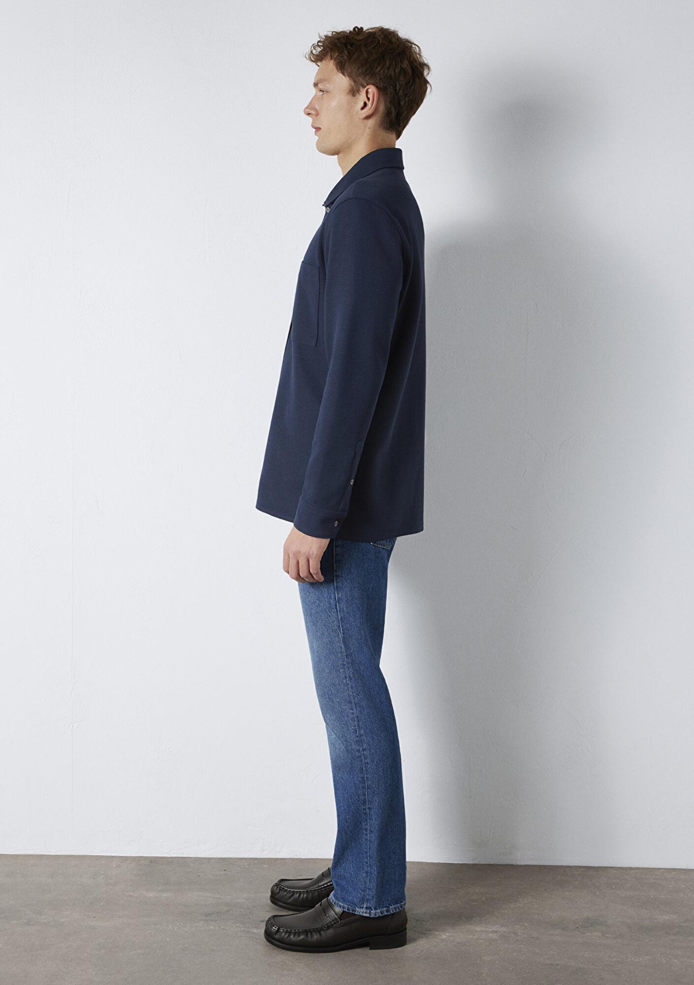 Mavi Cepli Lacivert Gömlek Regular Fit / Normal Kesim 0211874-70490