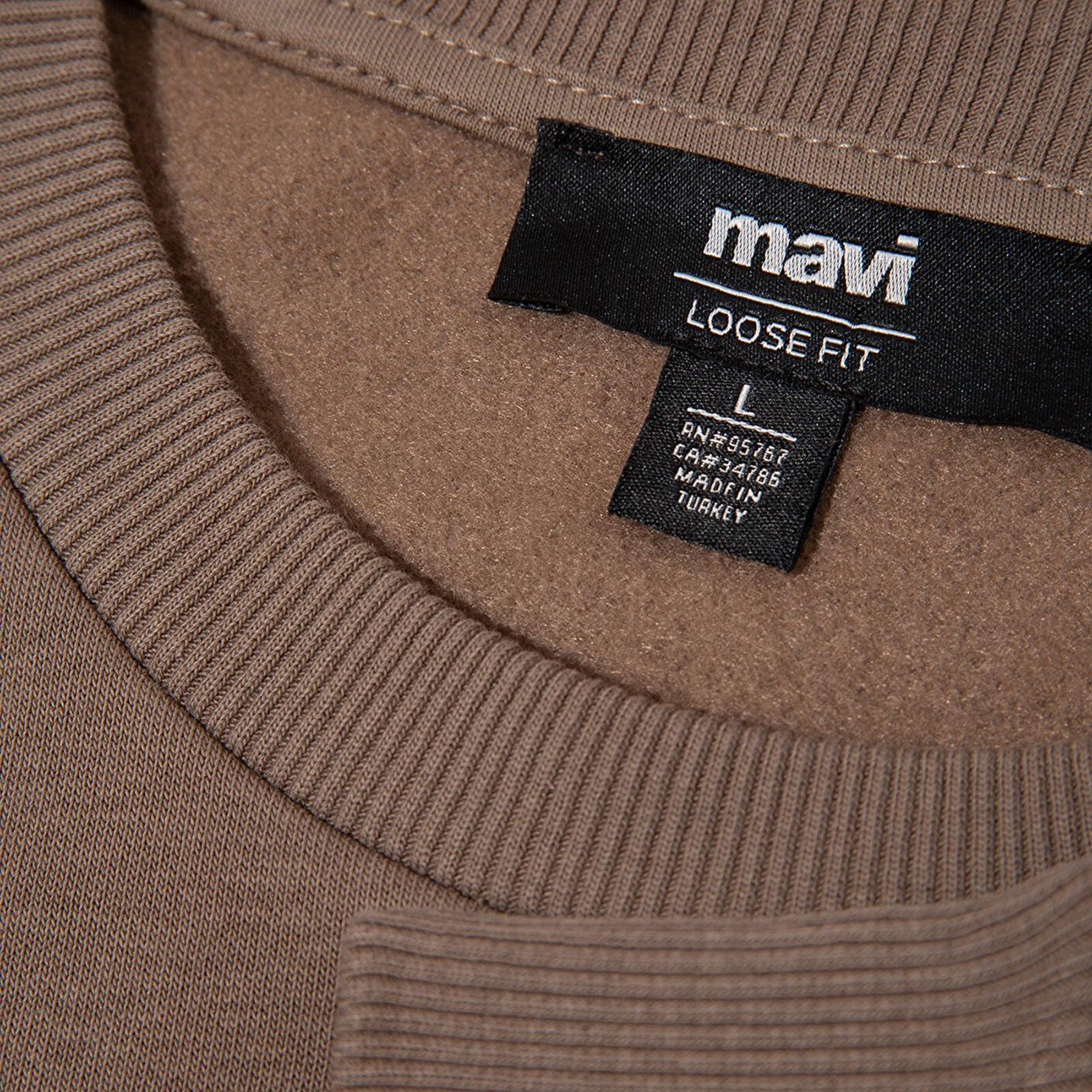 Mavi Bisiklet Yaka Kahverengi Basic Sweatshirt 0S10276-87875