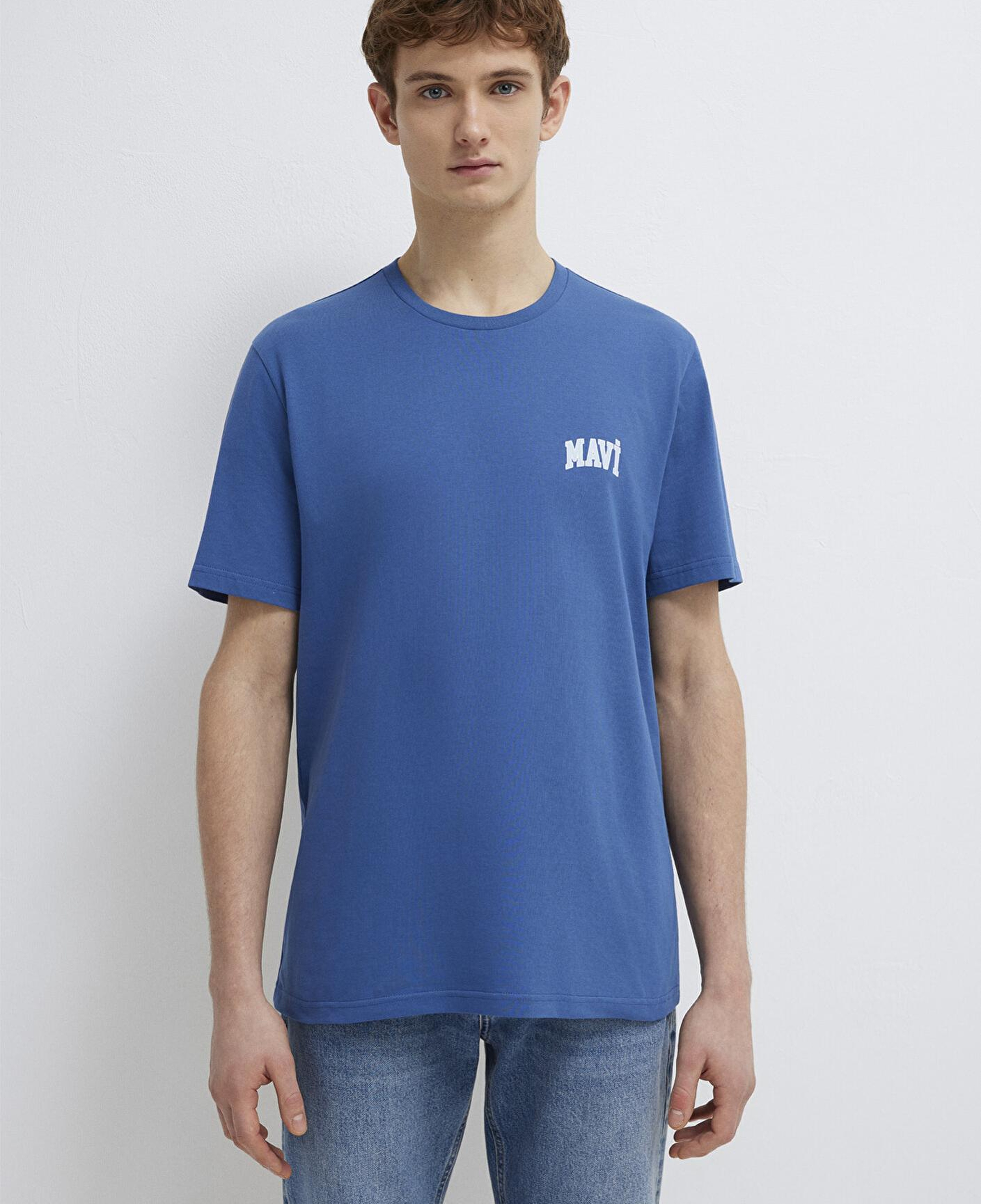 Mavi Mavi Logo Baskılı Mavi Tişört Regular Fit / Normal Kesim 0611714-70719