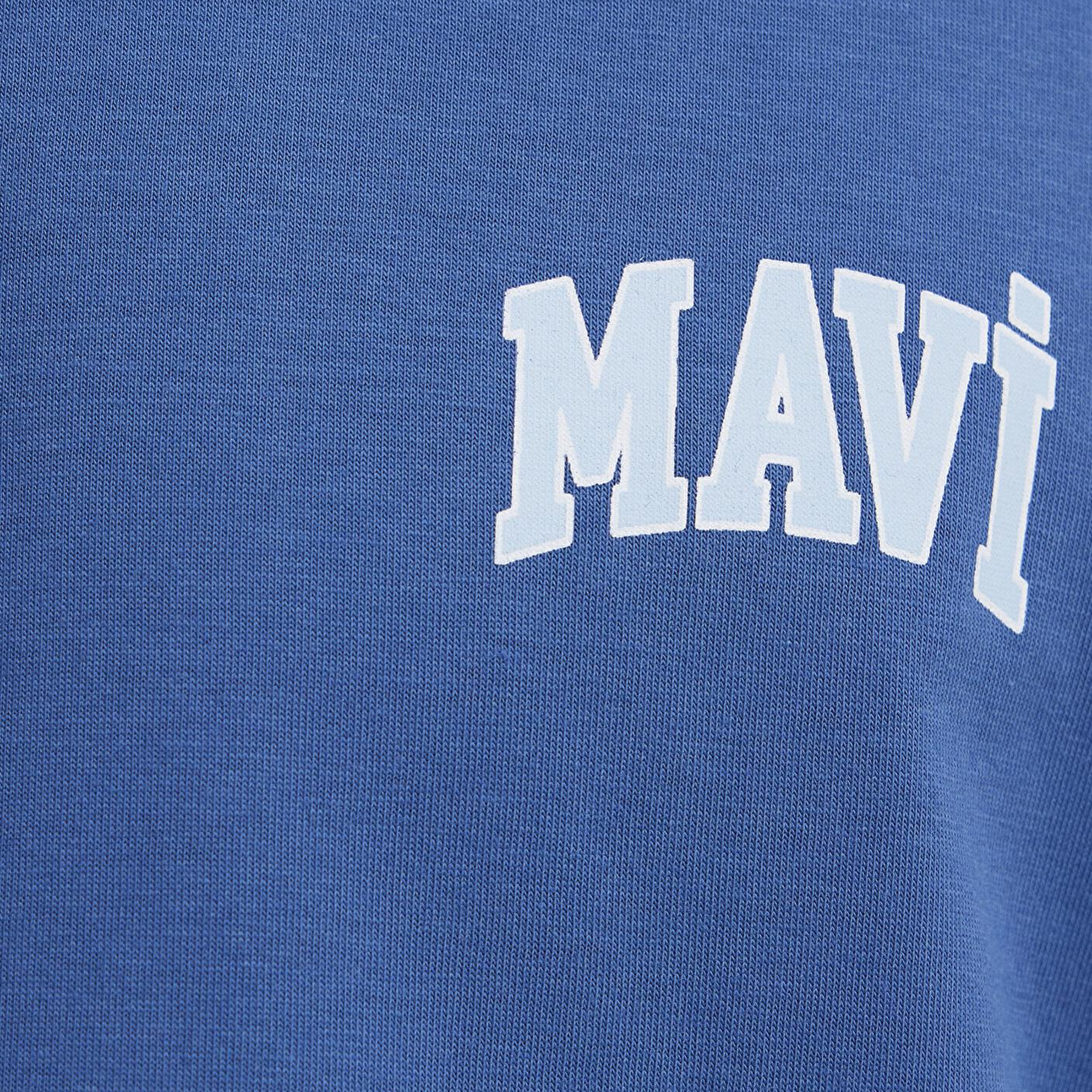 Mavi Mavi Logo Baskılı Mavi Tişört Regular Fit / Normal Kesim 0611714-70719