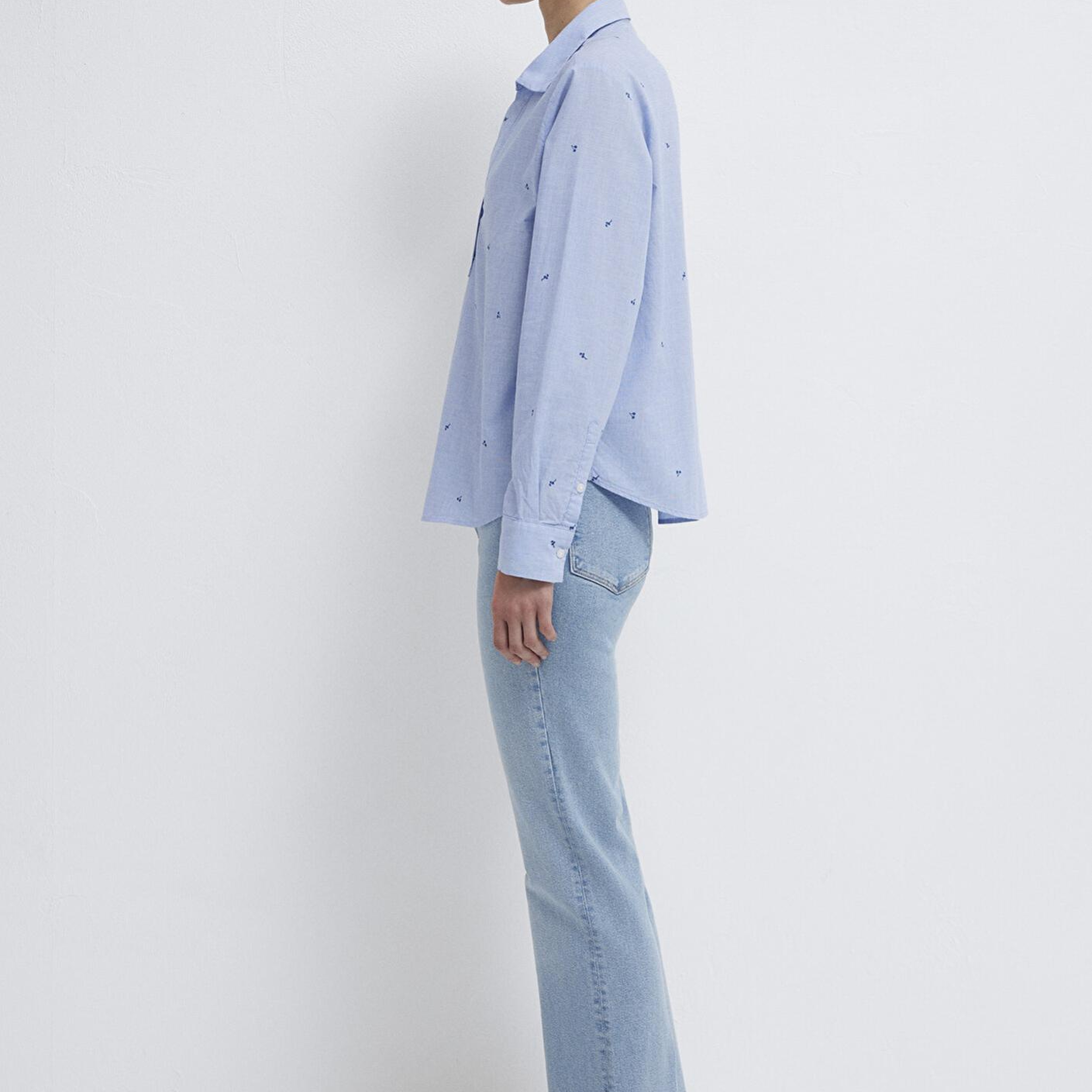 Mavi Baskılı Mavi Gömlek Regular Fit / Normal Kesim 1211397-91383