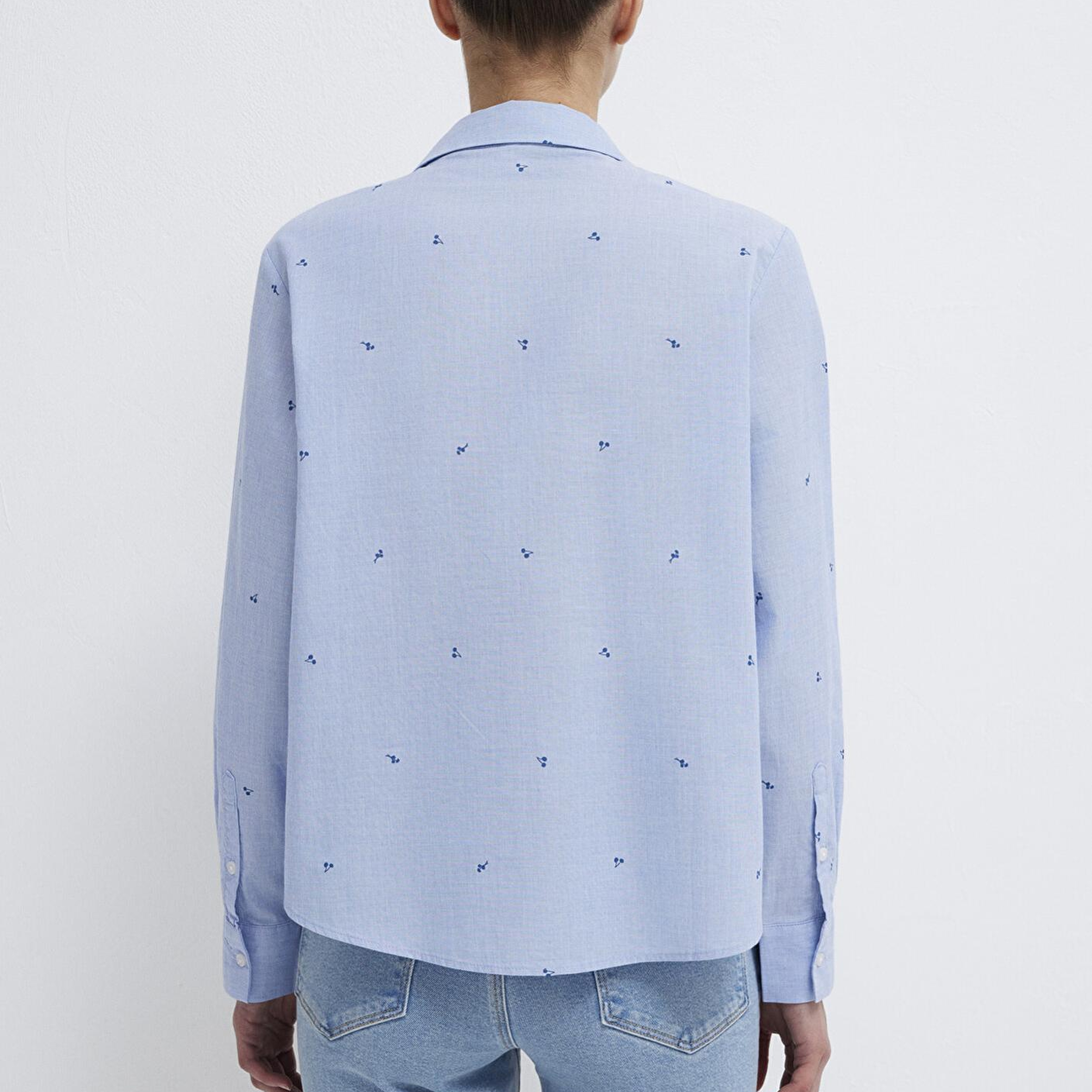 Mavi Baskılı Mavi Gömlek Regular Fit / Normal Kesim 1211397-91383