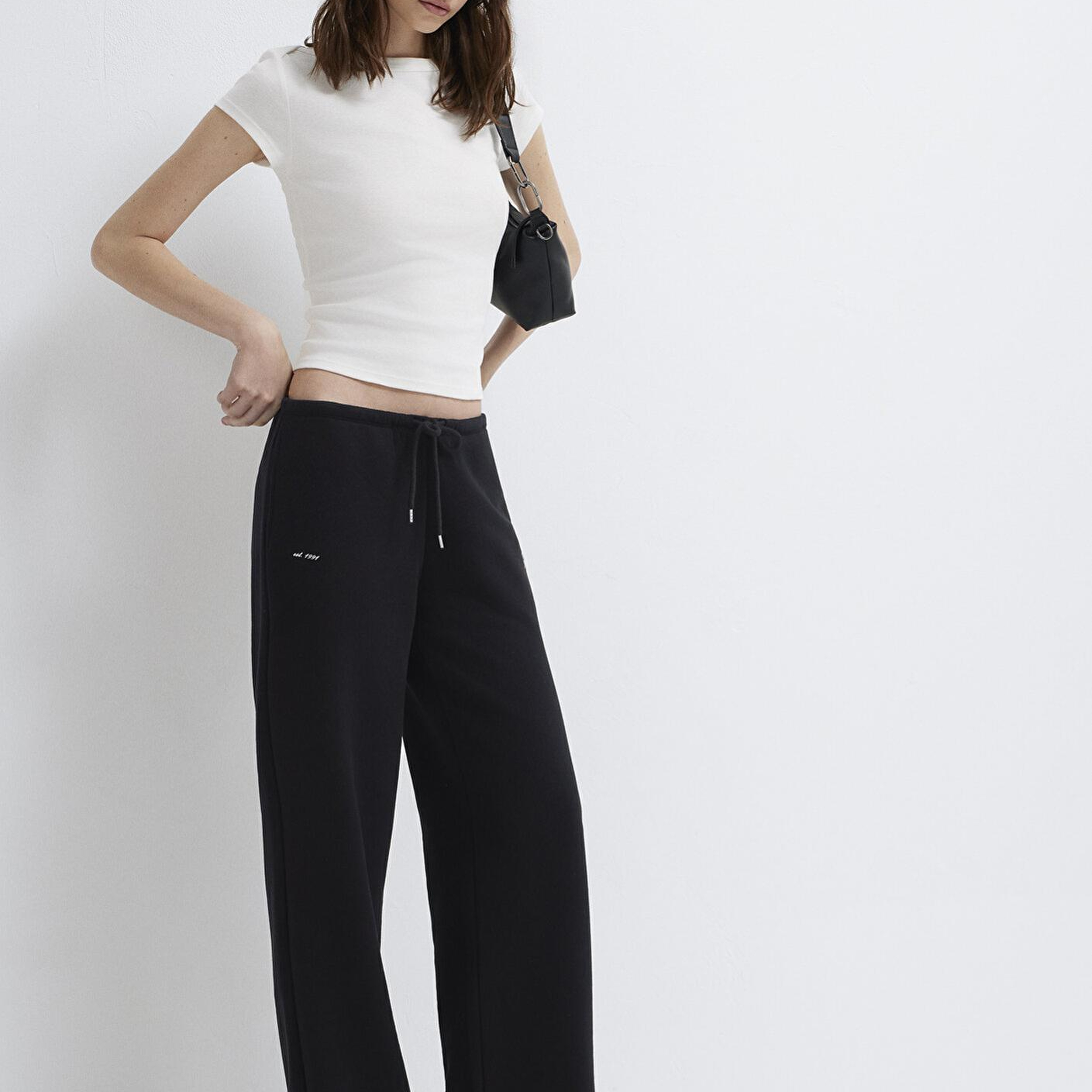 Mavi Mavi Logo Baskılı Siyah Eşofman Altı 1011124-900