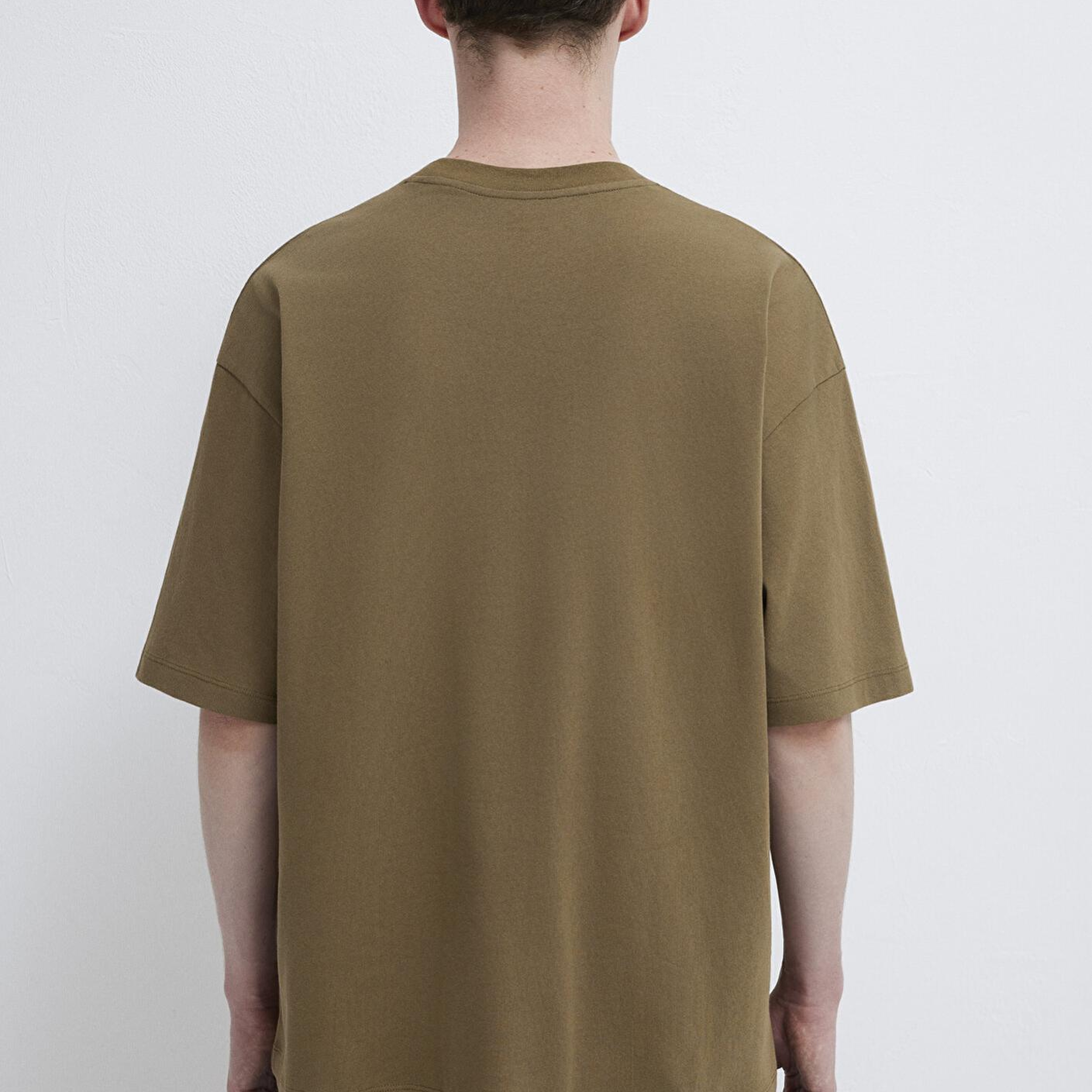 Mavi Silikon Logo Baskılı Yeşil Basic Tişört Oversize / Geniş Kesim 0613188-71564