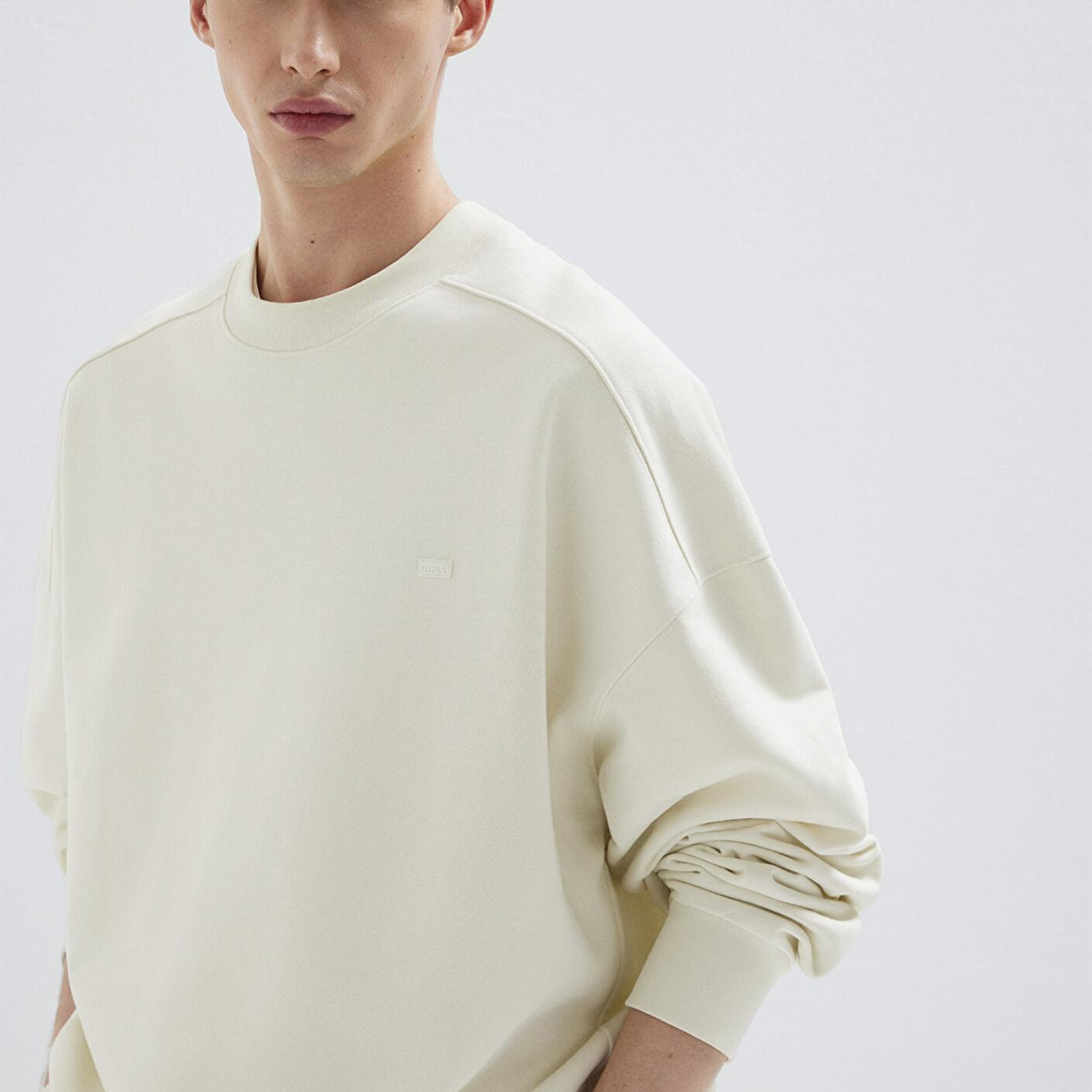 Mavi Bisiklet Yaka Ekru Sweatshirt 0S10550-71610