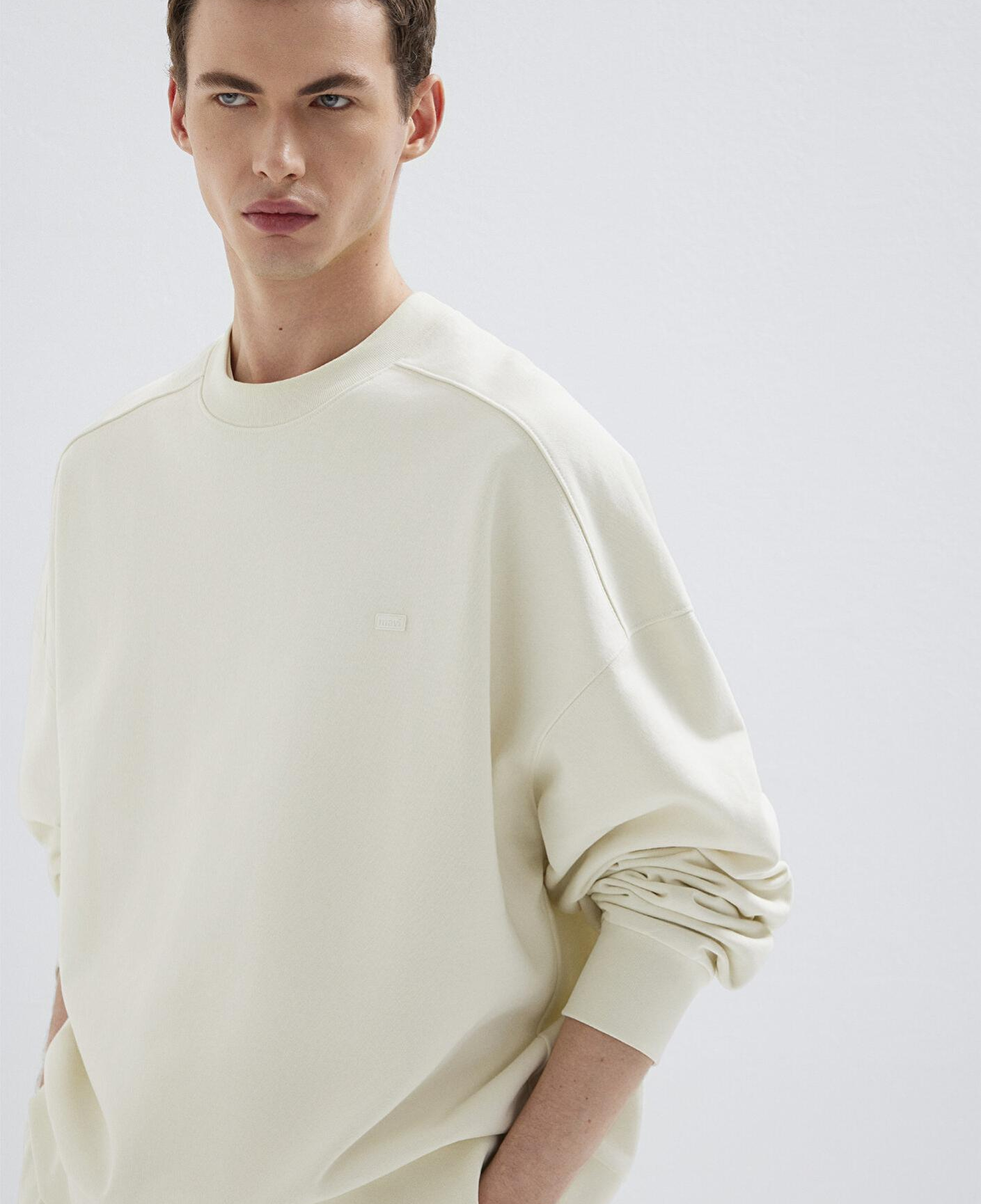 Mavi Bisiklet Yaka Ekru Sweatshirt 0S10550-71610