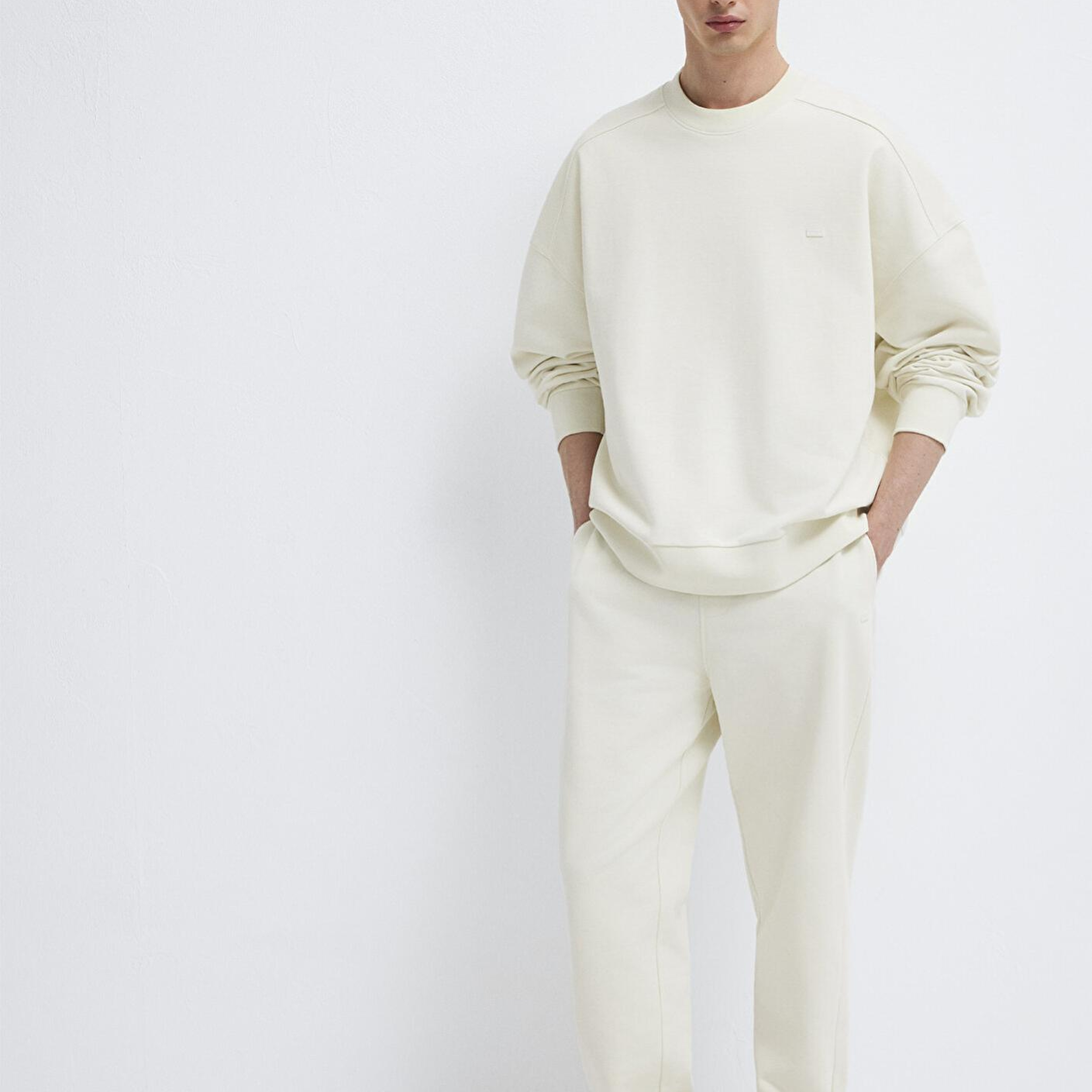 Mavi Bisiklet Yaka Ekru Sweatshirt 0S10550-71610