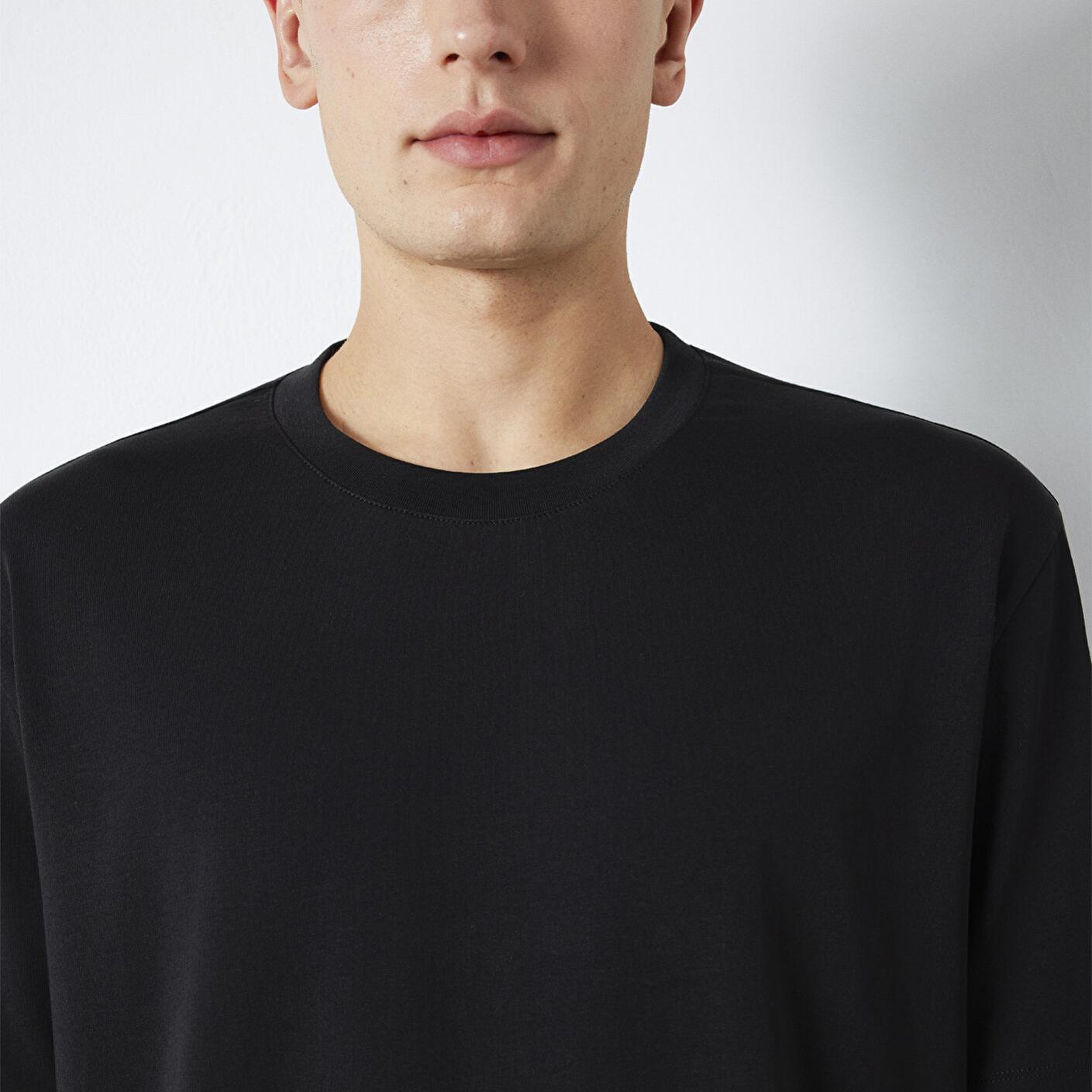 Mavi Siyah Basic Tişört Loose Fit / Bol Rahat Kesim 0613199-900