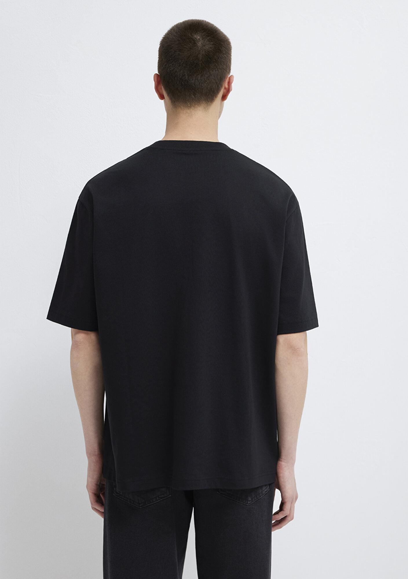 Mavi Mavi Baskılı Siyah Tişört Relaxed Fit / Rahat Kesim 0613149-900