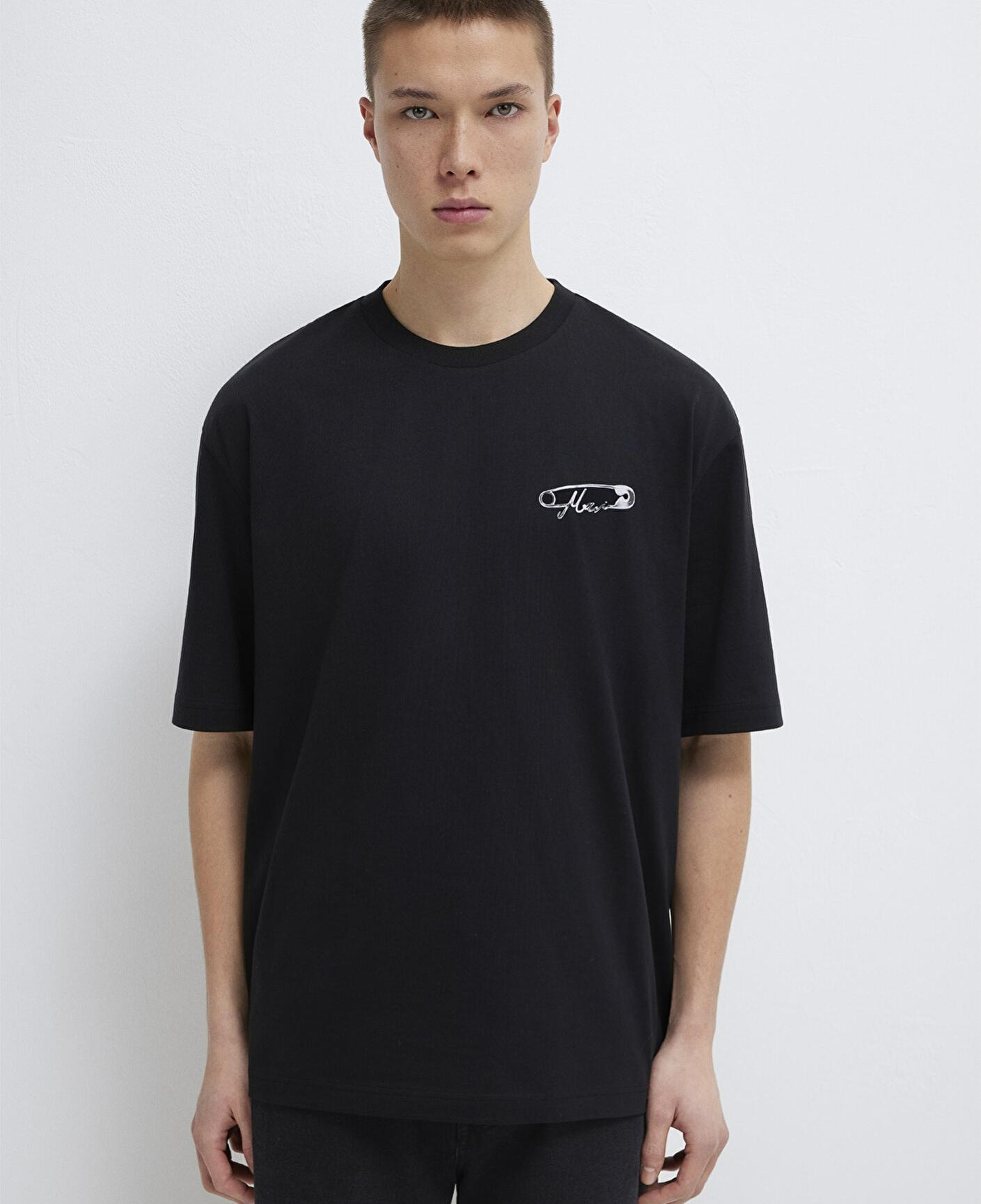 Mavi Mavi Baskılı Siyah Tişört Relaxed Fit / Rahat Kesim 0613149-900