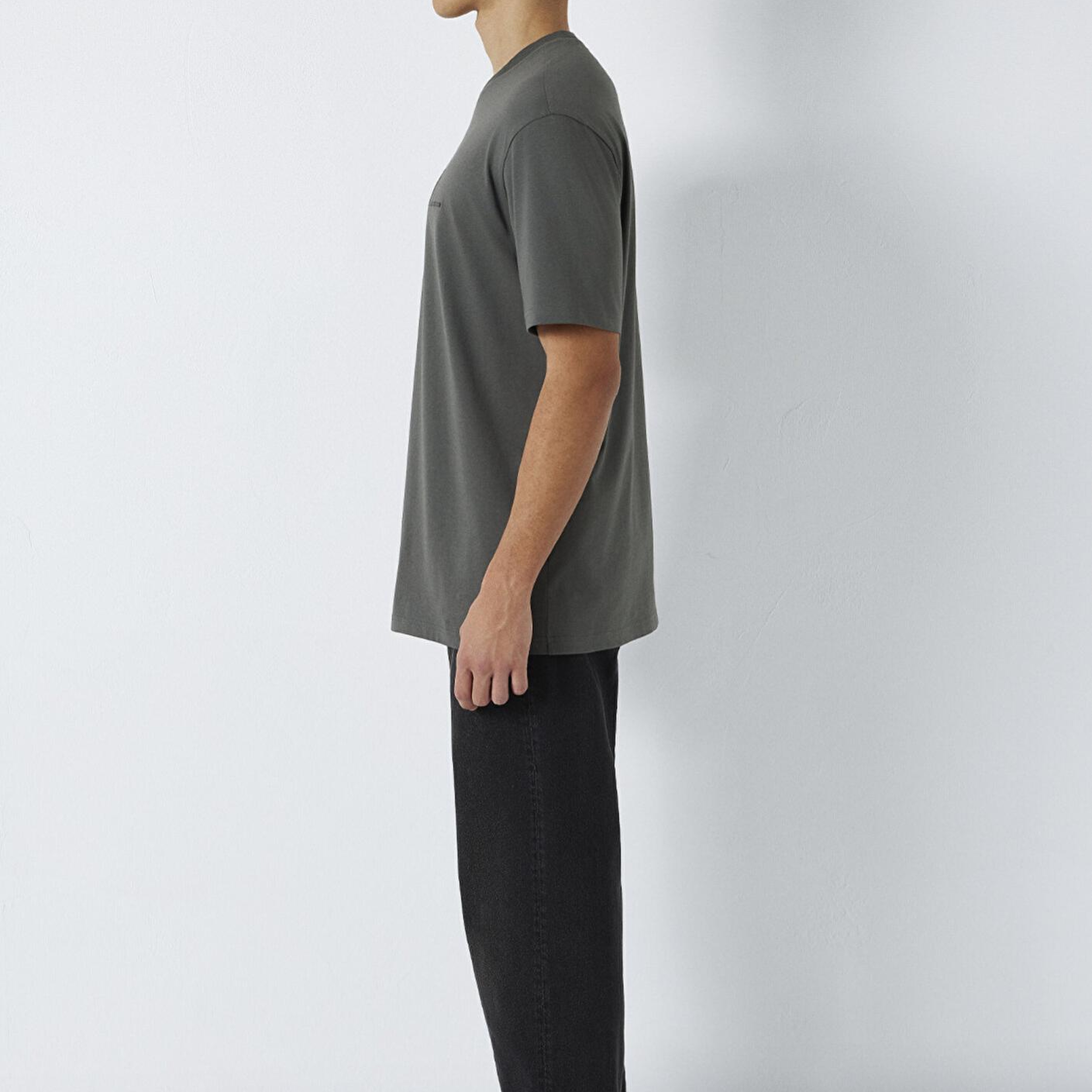 Mavi Mavi Baskılı Antrasit Tişört Loose Fit / Bol Rahat Kesim 0613128-70088