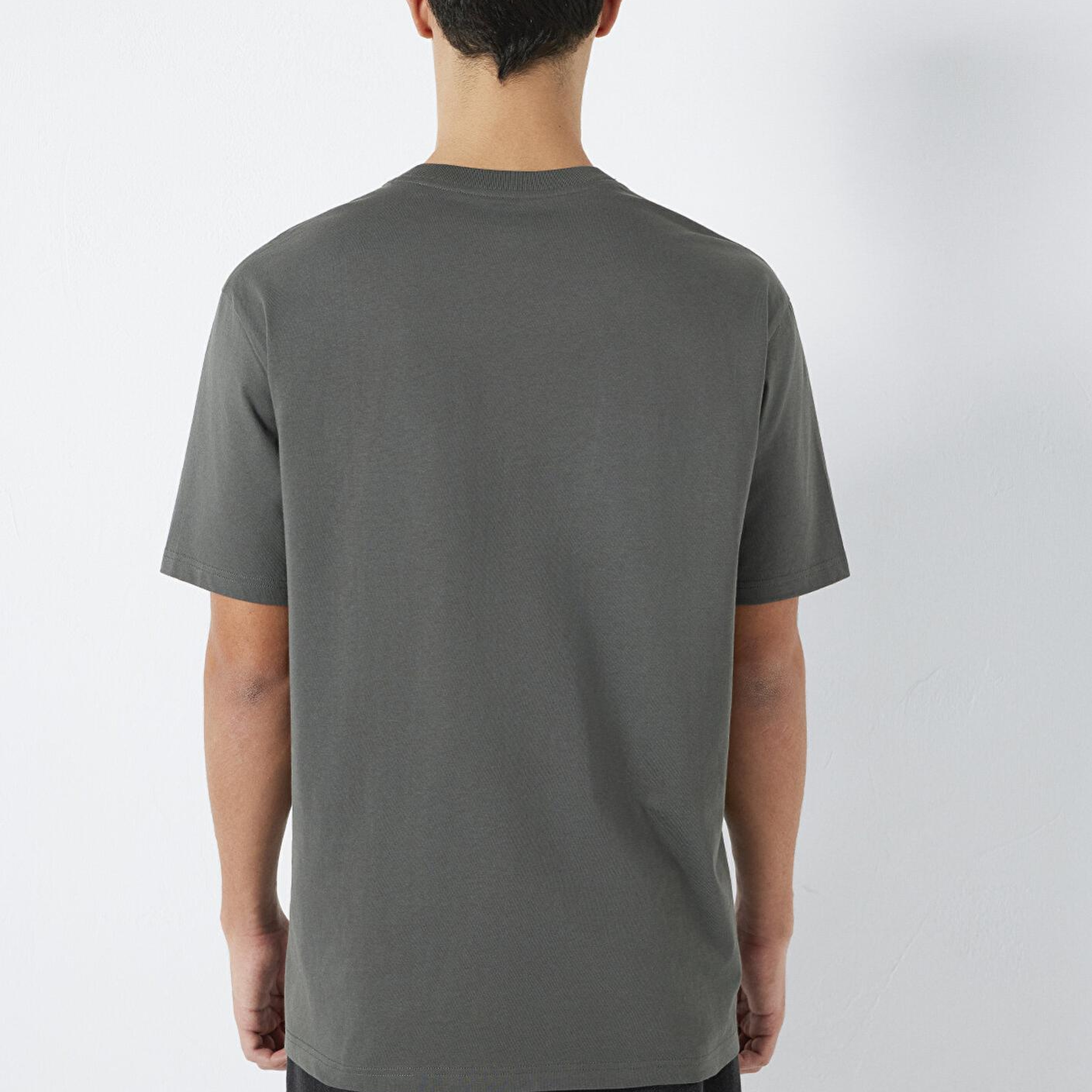 Mavi Mavi Baskılı Antrasit Tişört Loose Fit / Bol Rahat Kesim 0613128-70088