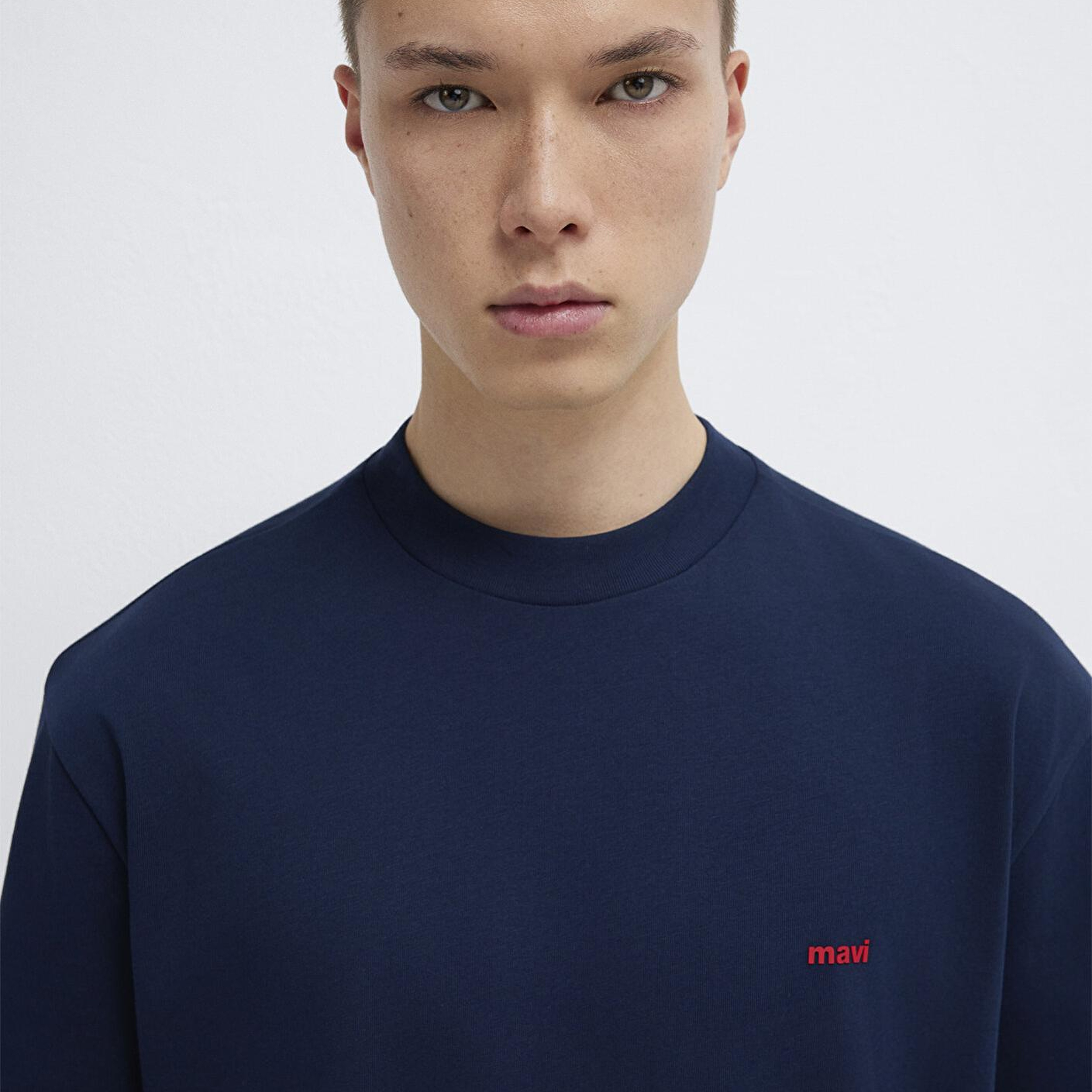 Mavi Mavi Baskılı Lacivert Tişört Loose Fit / Bol Rahat Kesim 0612216-70497