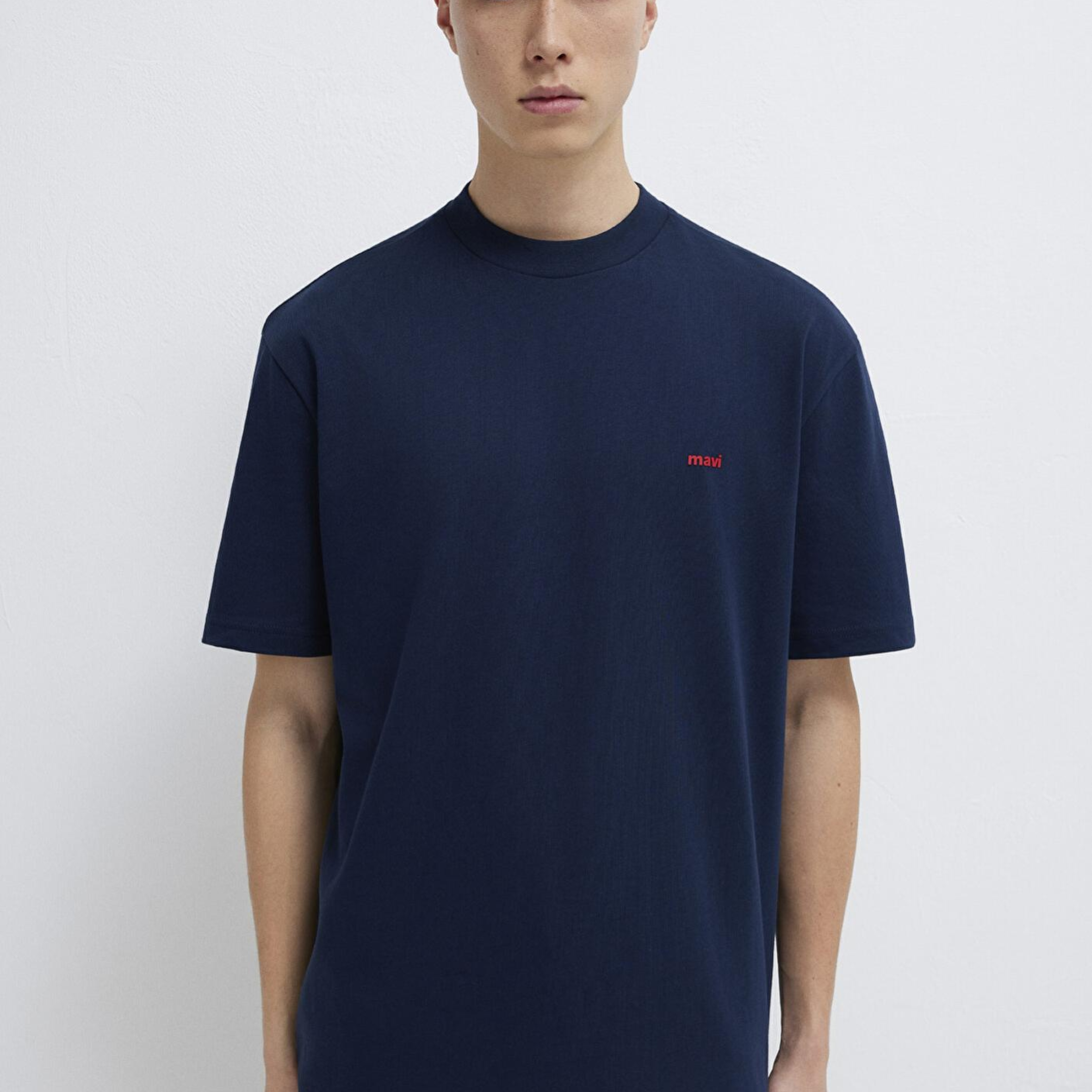 Mavi Mavi Baskılı Lacivert Tişört Loose Fit / Bol Rahat Kesim 0612216-70497