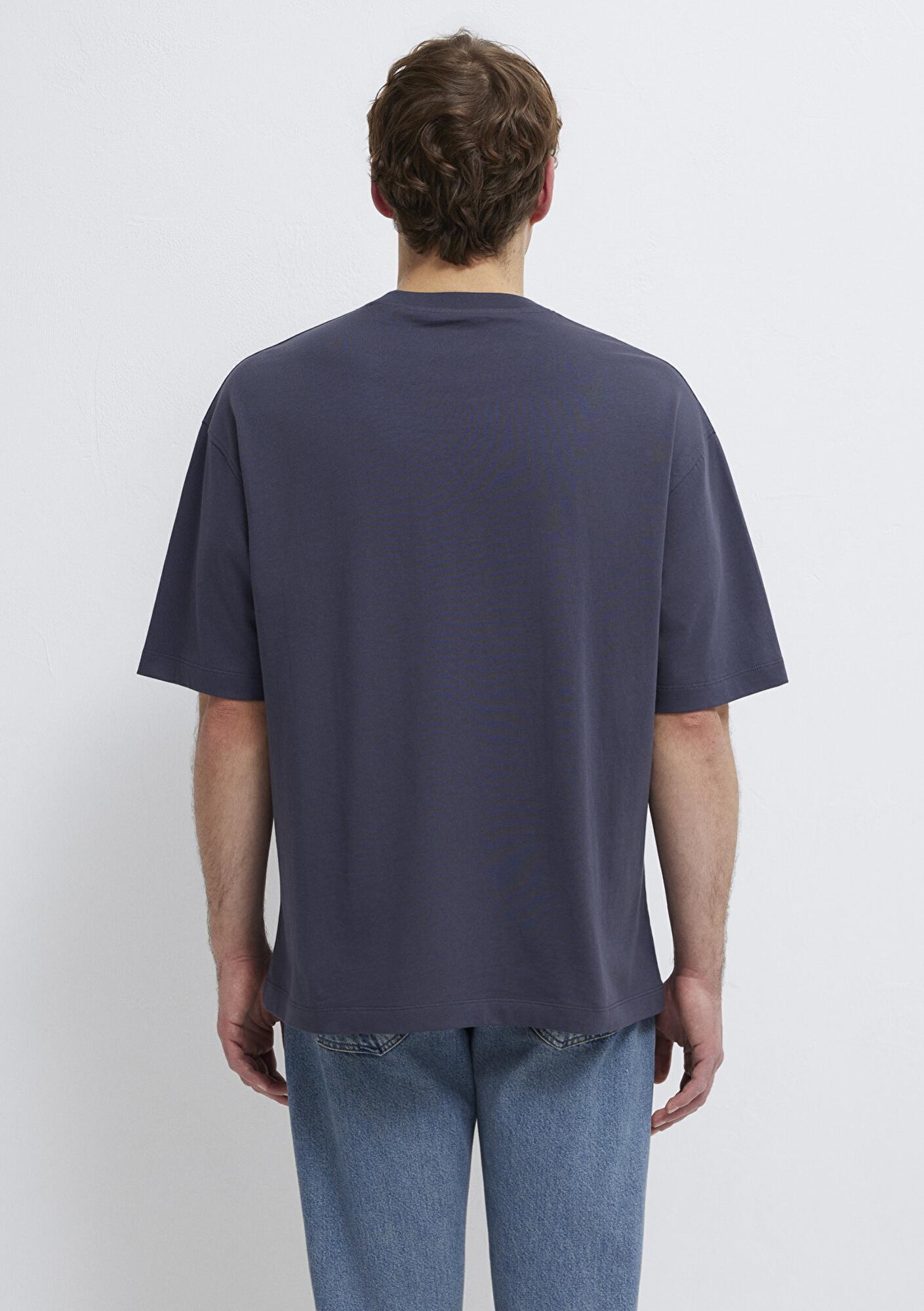 Mavi Gri Basic Tişört Oversize / Geniş Kesim 0613113-70101