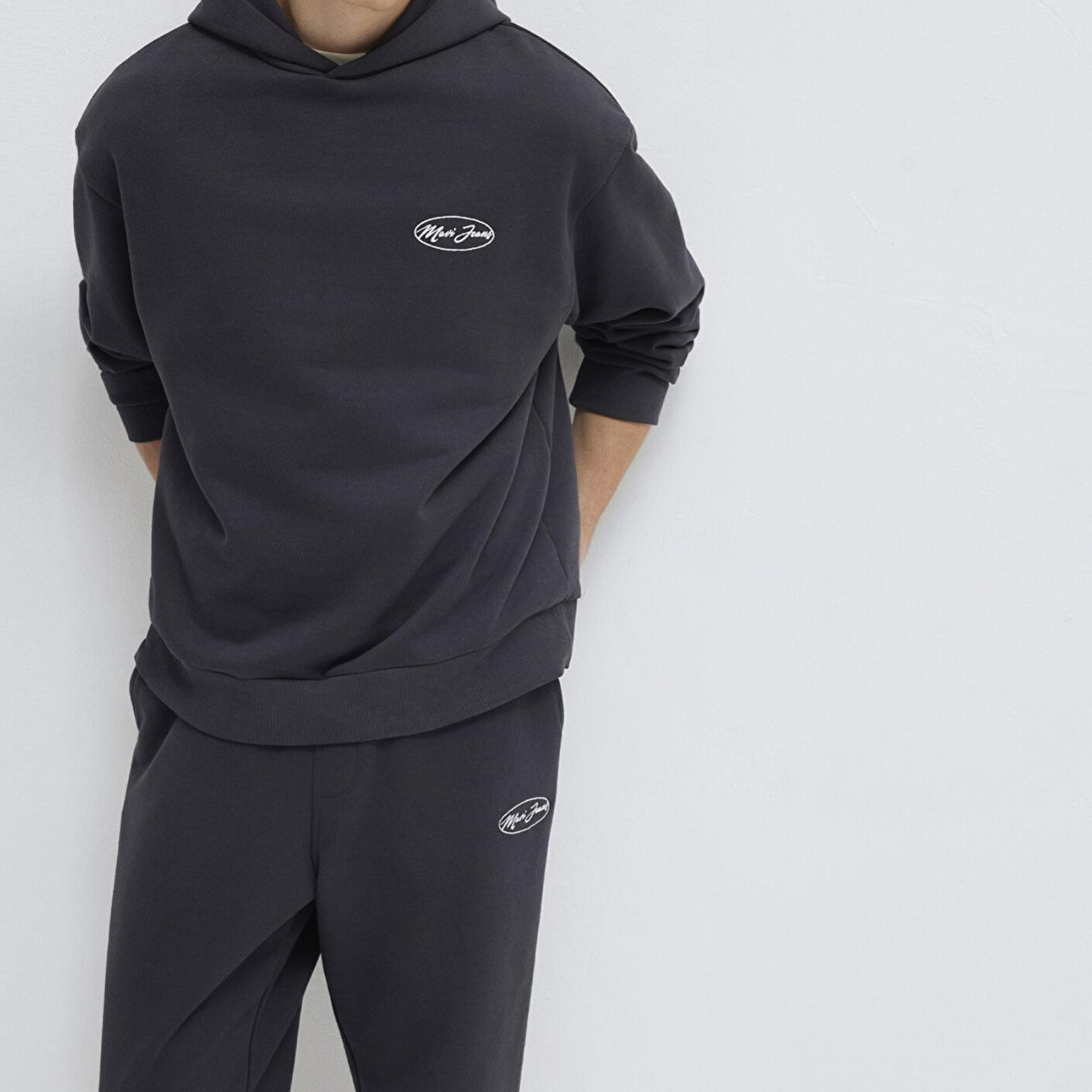 Mavi Mavi Jeans Nakışlı Kapüşonlu Antrasit Sweatshirt 0S10545-70087