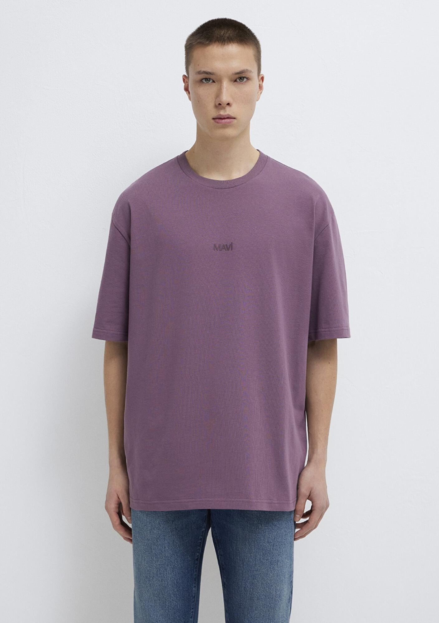 Mavi Mavi Baskılı Mor Tişört Relaxed Fit / Rahat Kesim 0613093-70648