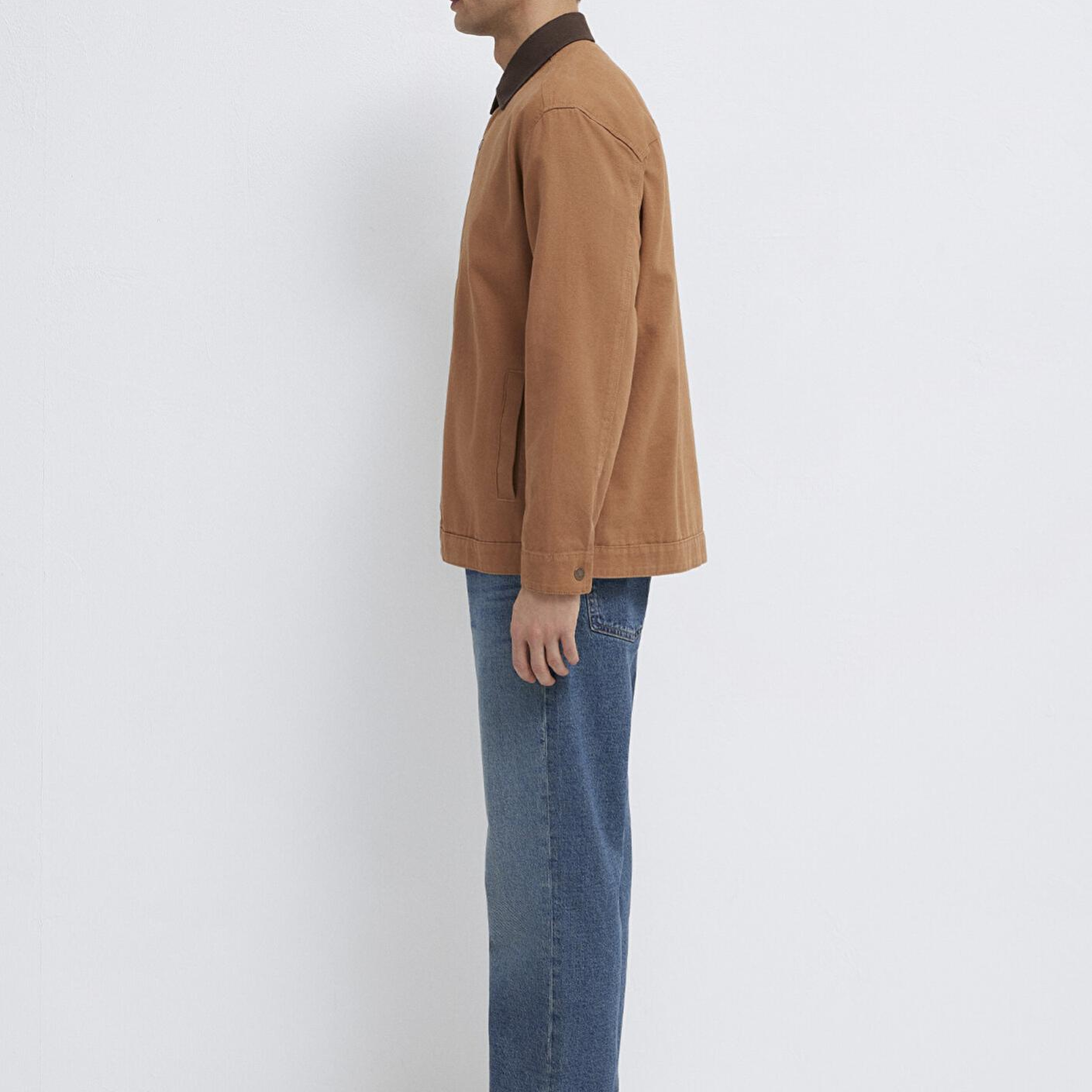 Mavi Kahverengi Gömlek Loose Fit / Bol Rahat Kesim 0211900-91393