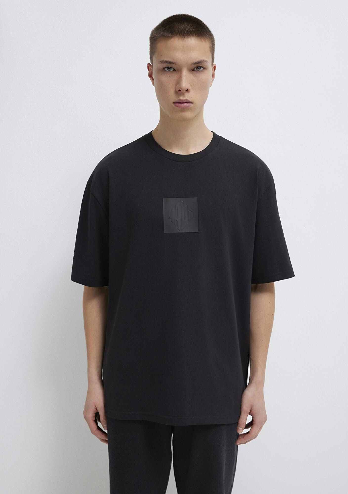 Mavi Mavi Logo Baskılı Siyah Tişört Relaxed Fit / Rahat Kesim 0613148-900