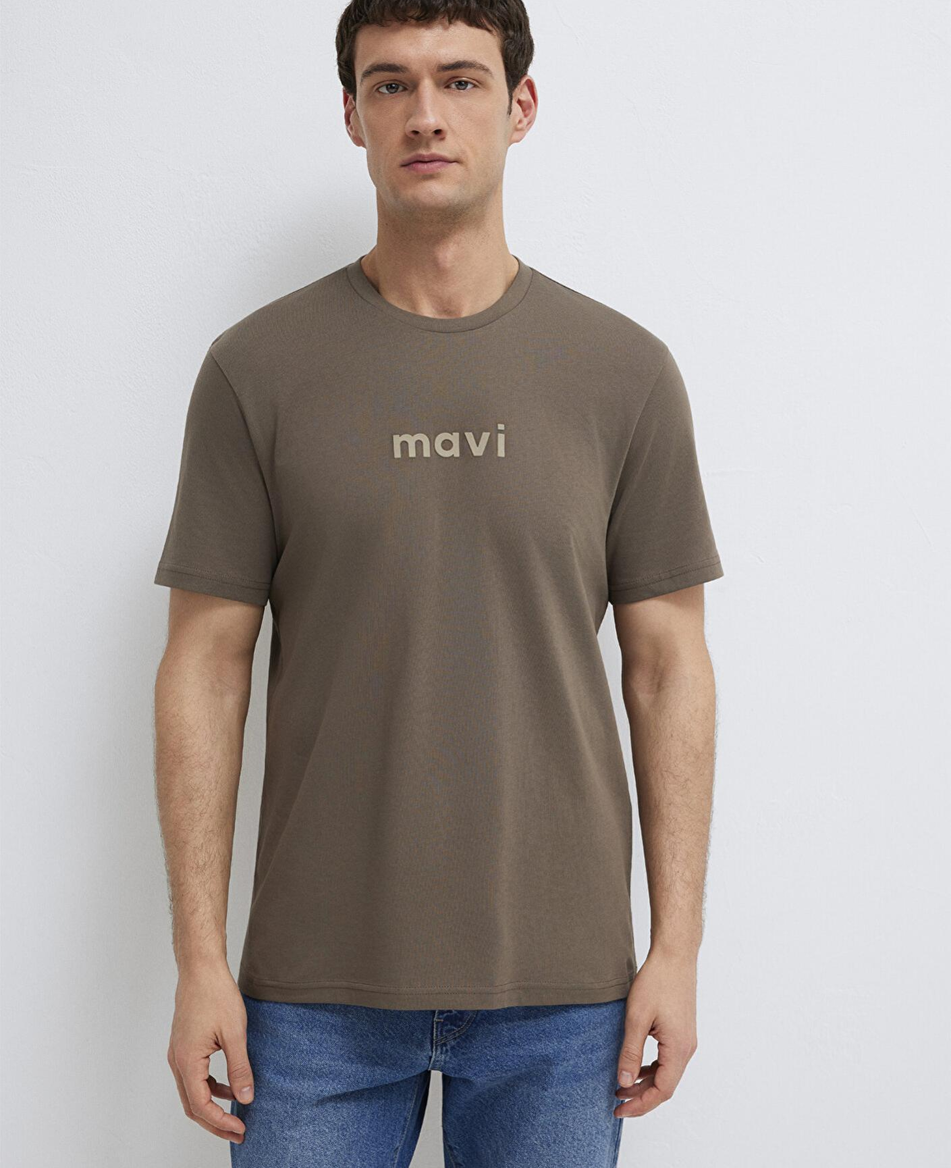 Mavi Mavi Logo Baskılı Kahverengi Tişört Regular Fit / Normal Kesim 0612732-83866