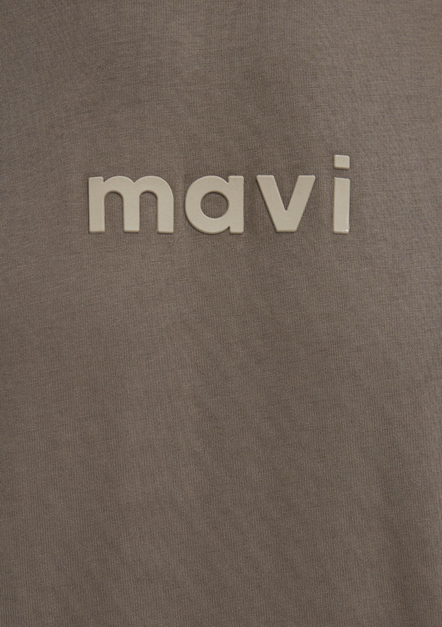 Mavi Mavi Logo Baskılı Kahverengi Tişört Regular Fit / Normal Kesim 0612732-83866