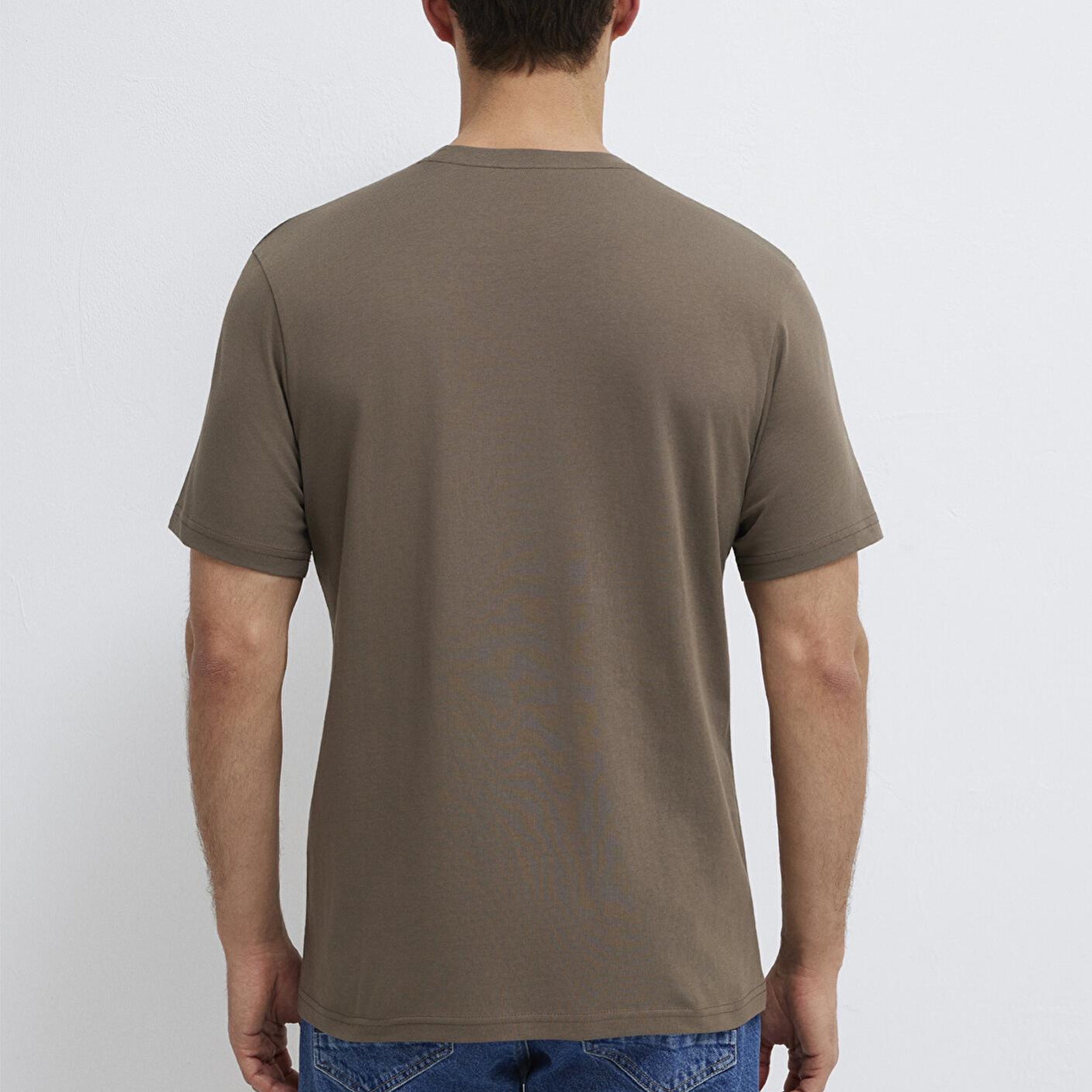 Mavi Mavi Logo Baskılı Kahverengi Tişört Regular Fit / Normal Kesim 0612732-83866