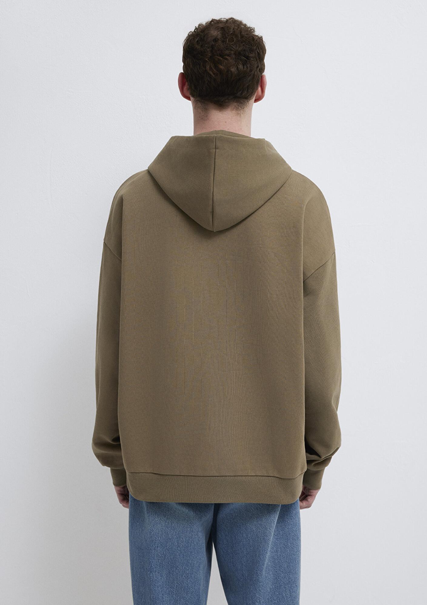 Mavi Kapüşonlu Bej Sweatshirt 0S10416-71564