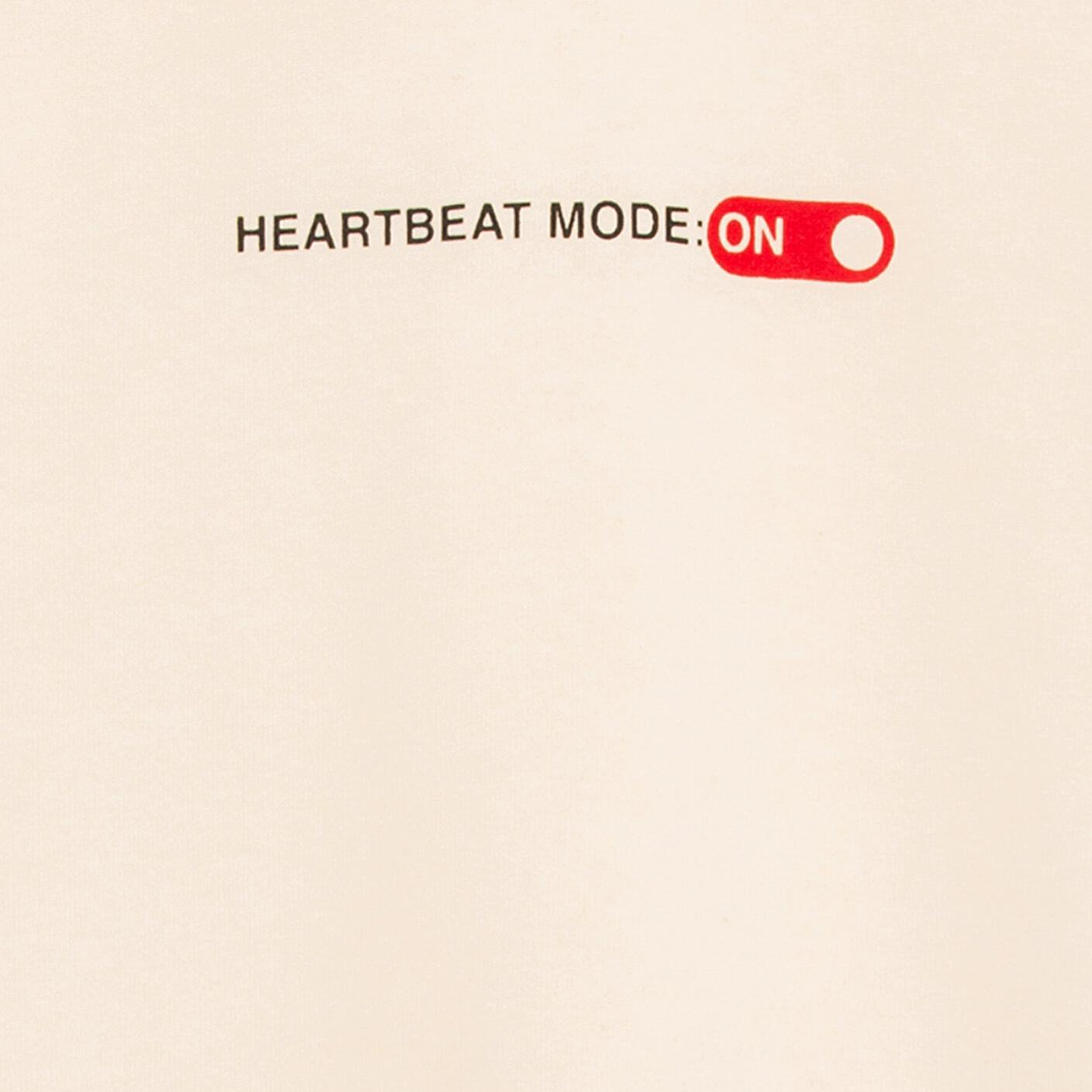 Mavi Heartbeat Mode On Baskılı Ekru Tişört Oversize / Geniş Kesim 0613254-83043