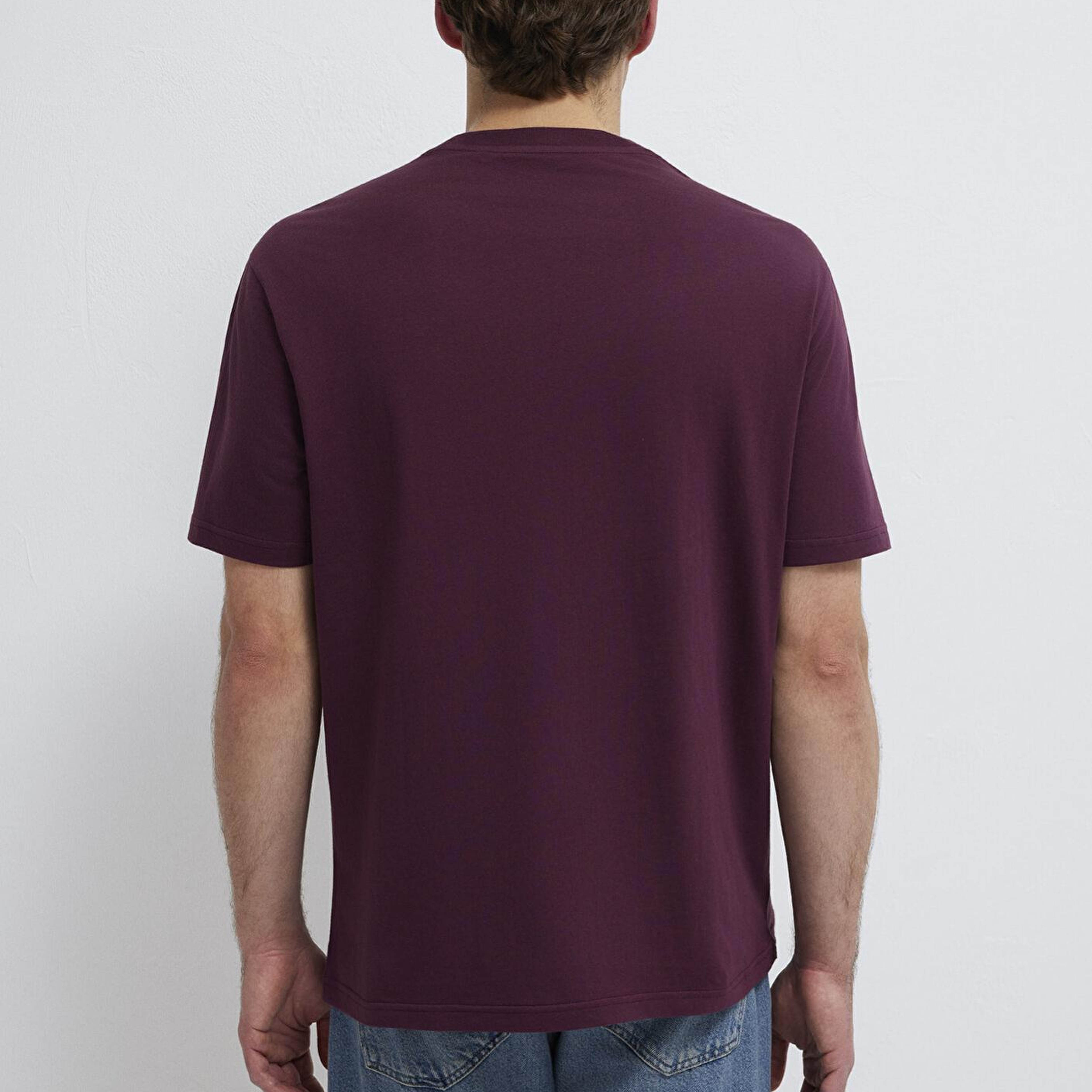 Mavi Mavi Logo Baskılı Mor Tişört Loose Fit / Bol Rahat Kesim 0611711-70434