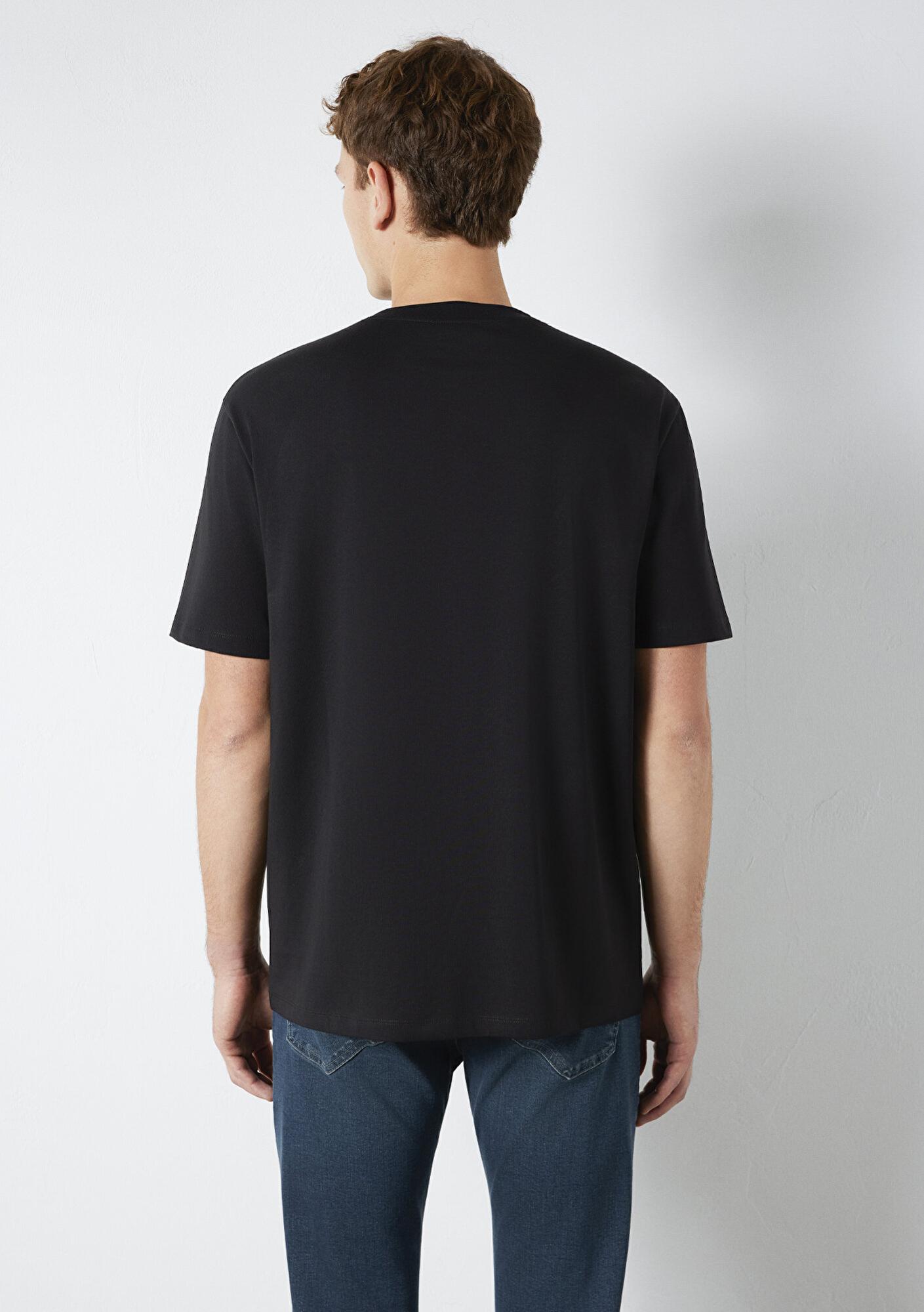 Mavi Siyah Basic Tişört Loose Fit / Bol Rahat Kesim 0613199-900