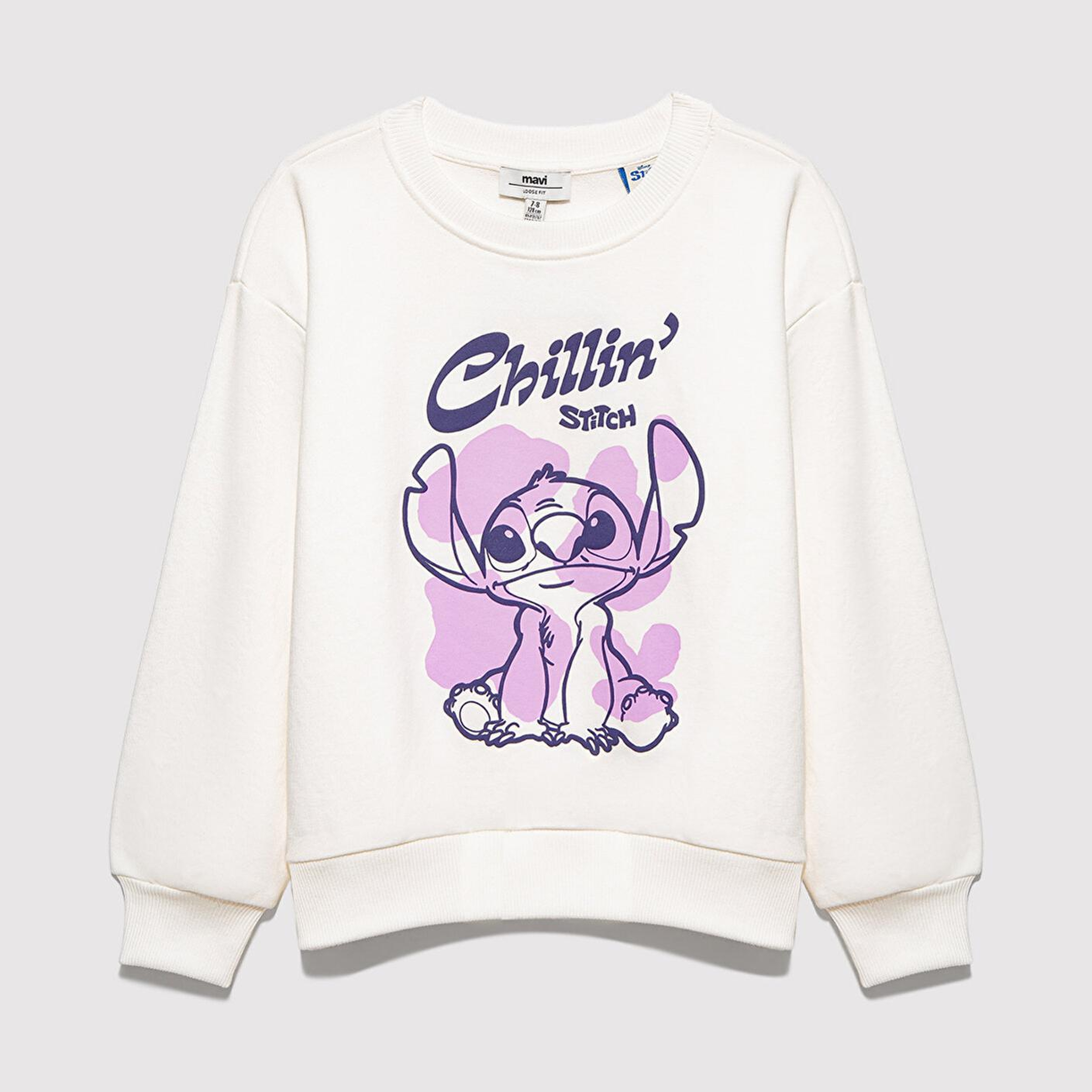 Mavi Stitch Baskılı Ekru Sweatshirt 7S10168-70057