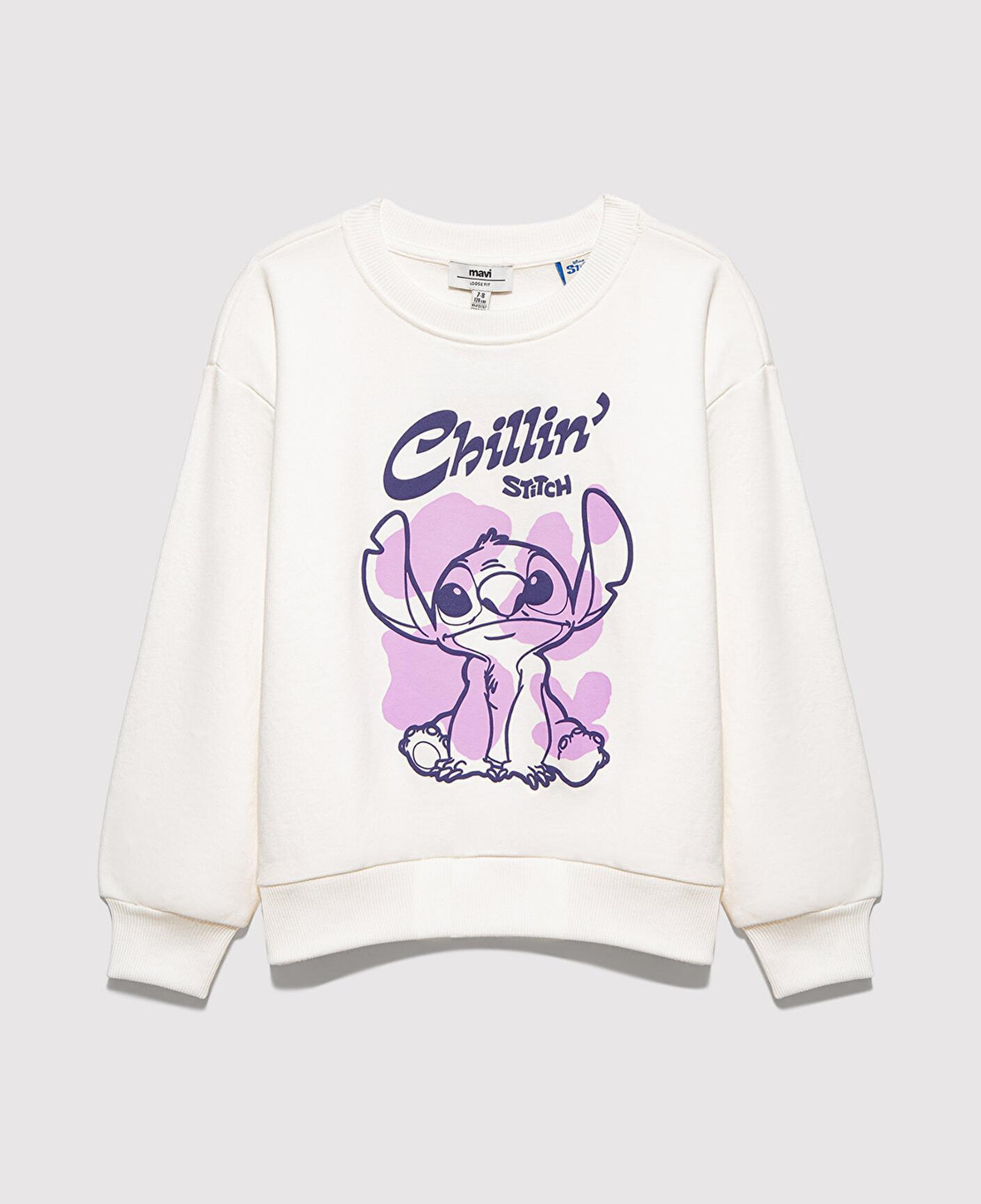 Mavi Stitch Baskılı Ekru Sweatshirt 7S10168-70057