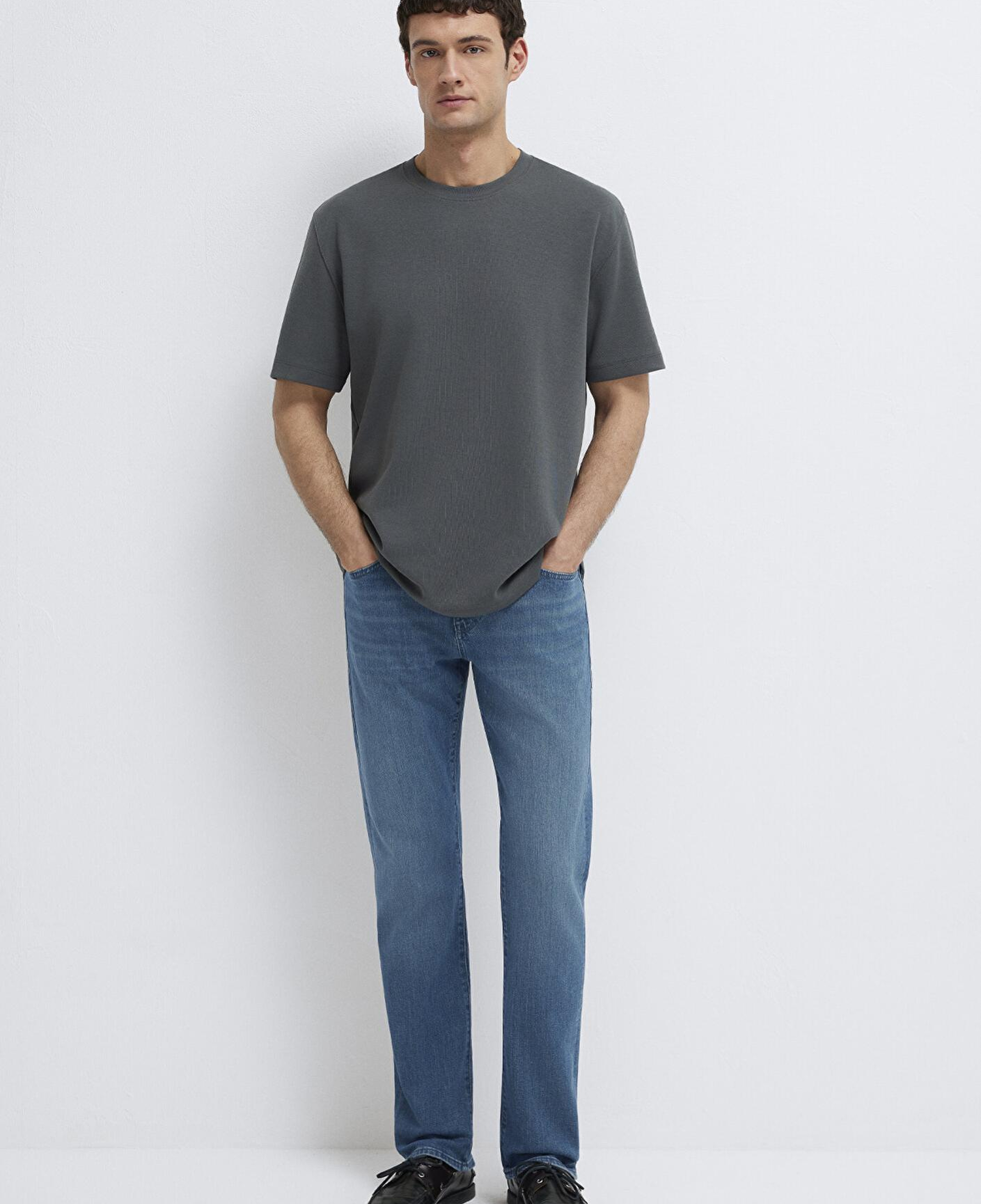 Mavi Mavi Black Siyah Gri Tişört Loose Fit / Bol Rahat Kesim 0612731-70088