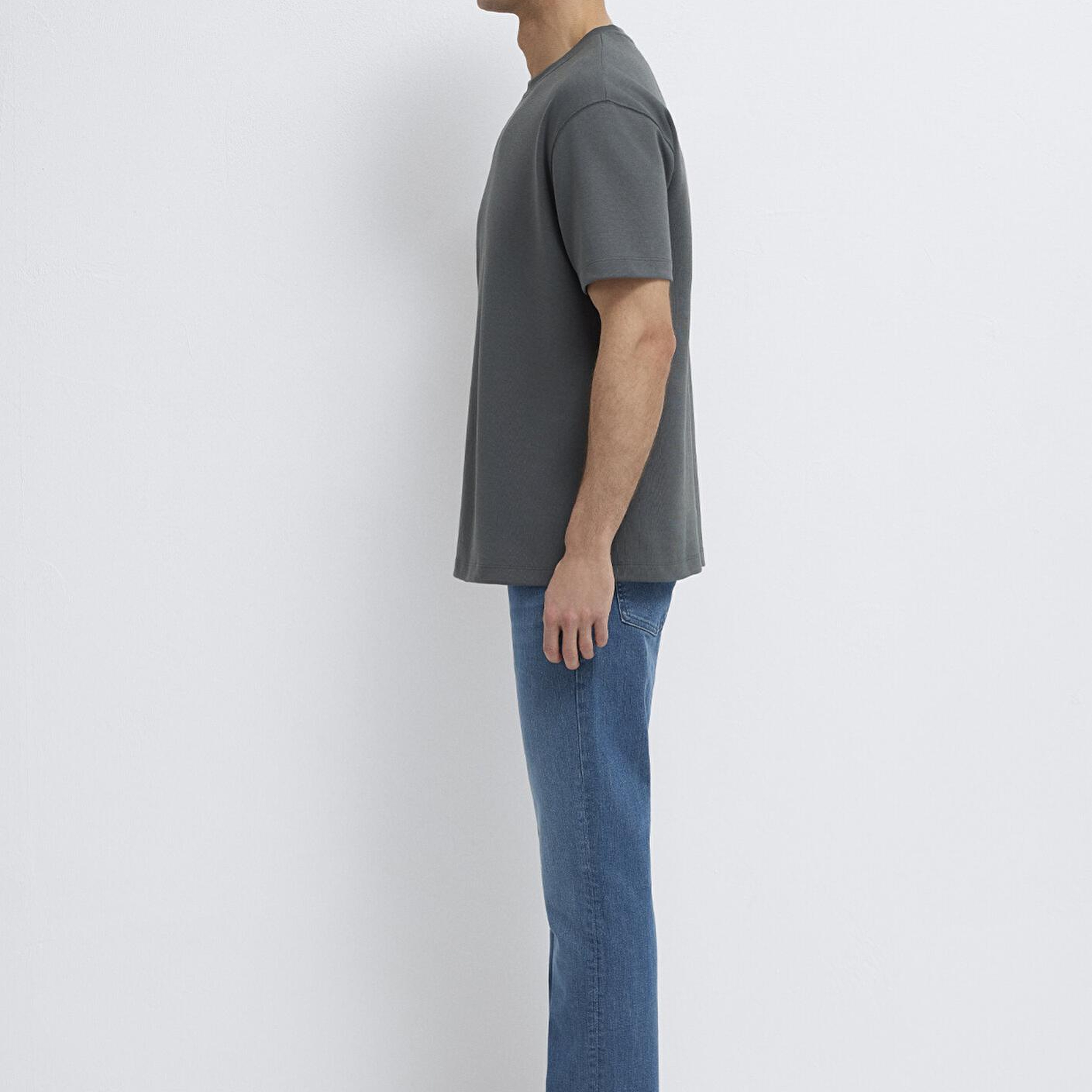 Mavi Mavi Black Siyah Gri Tişört Loose Fit / Bol Rahat Kesim 0612731-70088