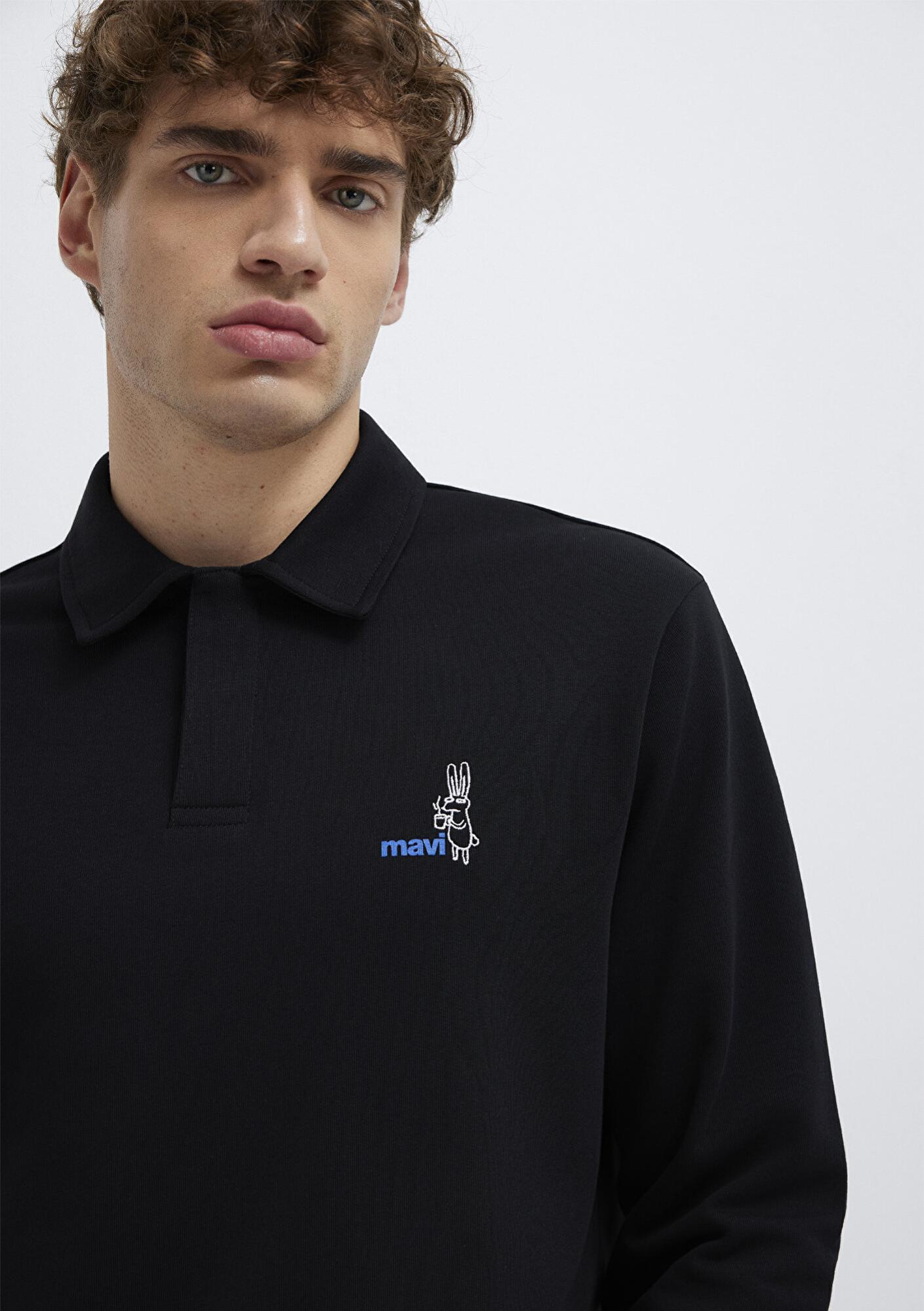 Mavi Yarı Fermuarlı Siyah Sweatshirt 0S10544-900