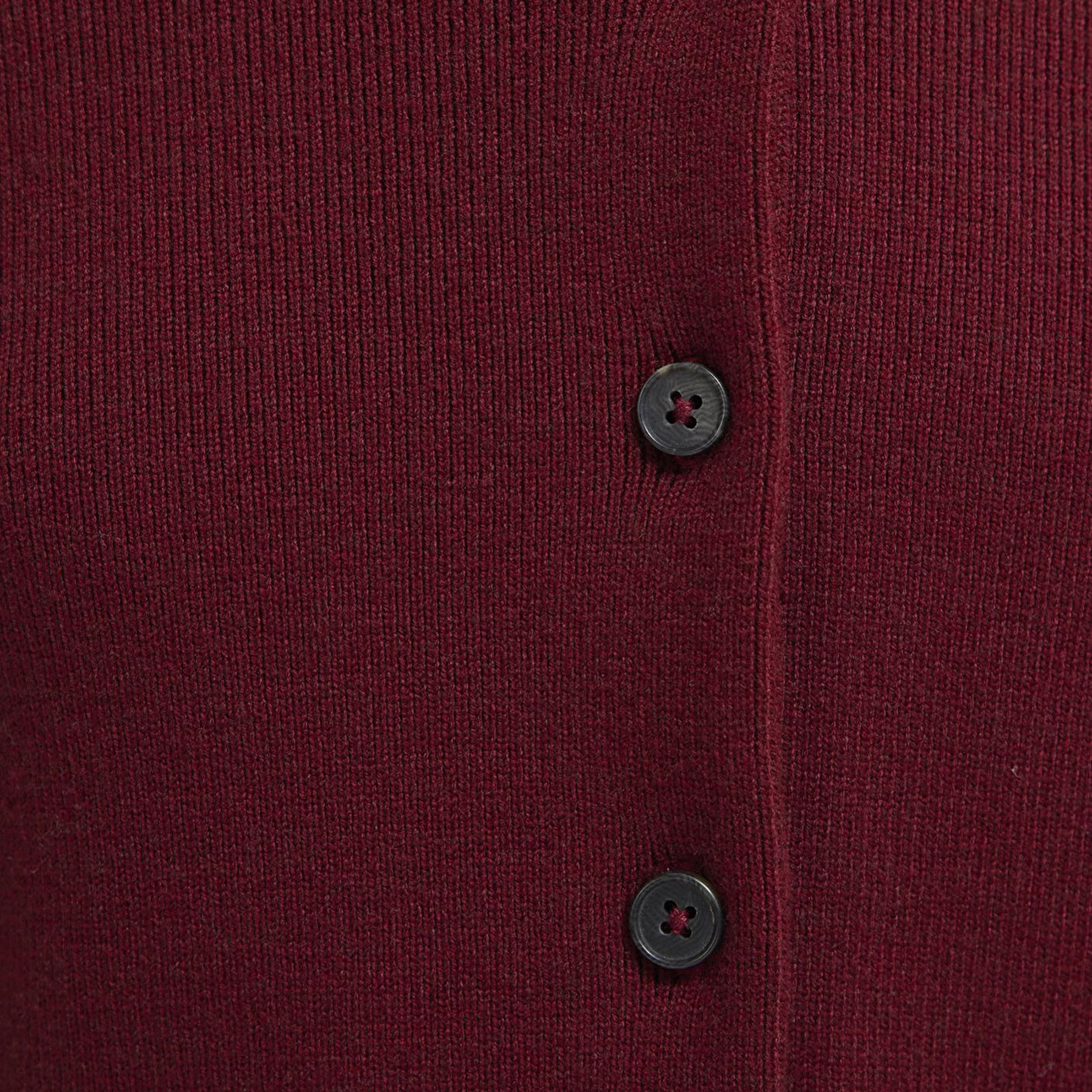 Mavi Polo Yaka Bordo Hırka Fitted / Vücuda Oturan Kesim 1710586-70431