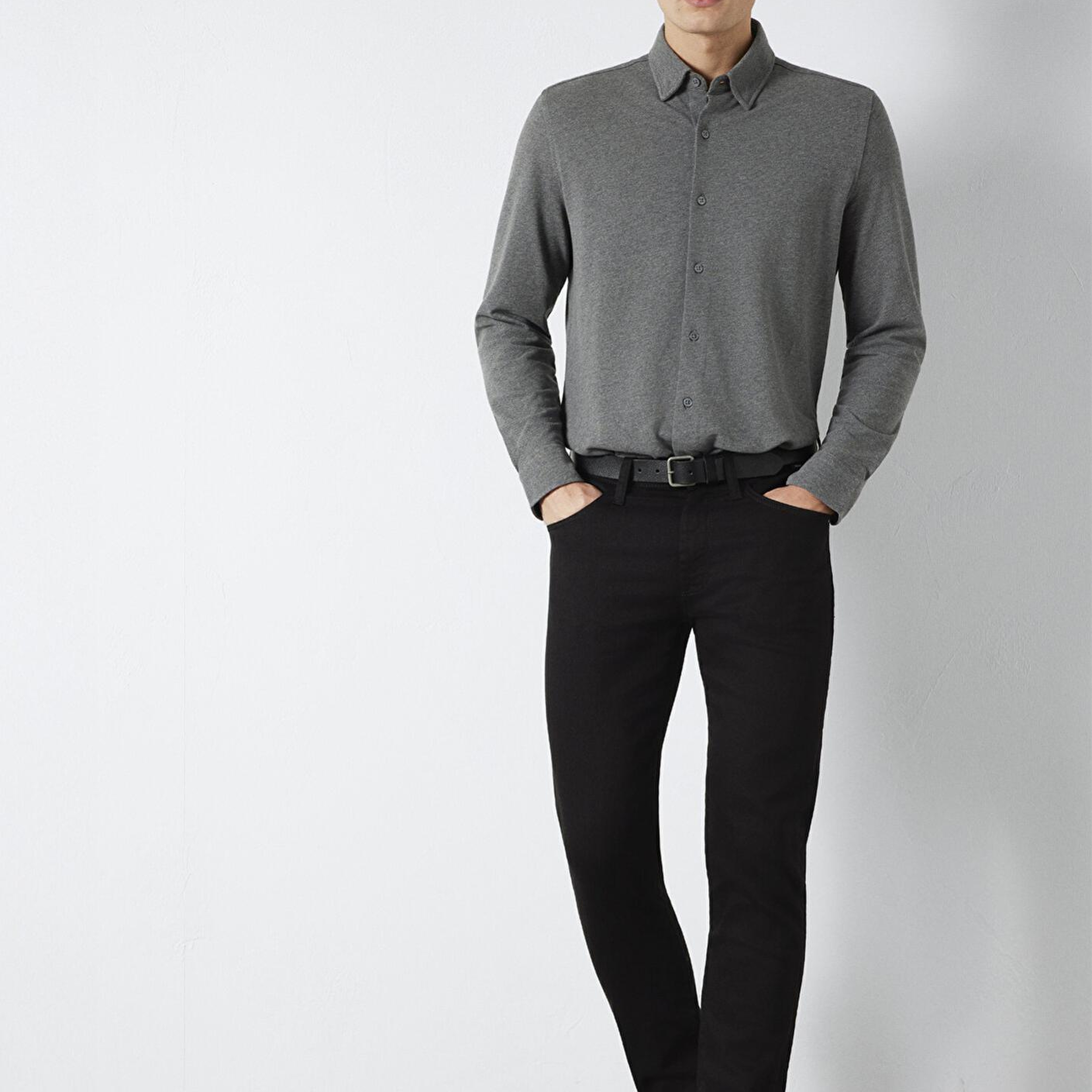 Mavi Mavi Black Antrasit Gömlek Regular Fit / Normal Kesim 0211863-80024