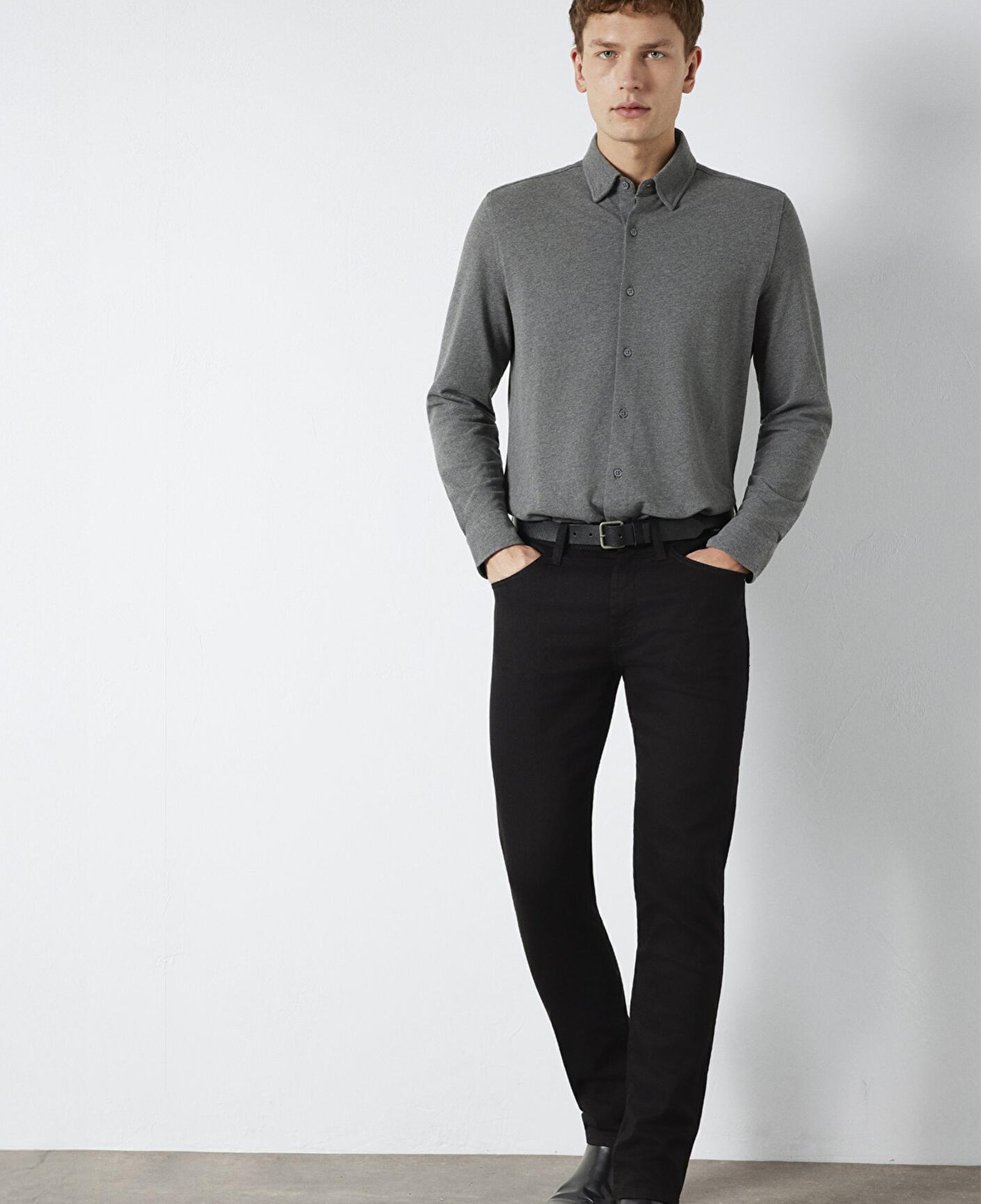 Mavi Mavi Black Antrasit Gömlek Regular Fit / Normal Kesim 0211863-80024