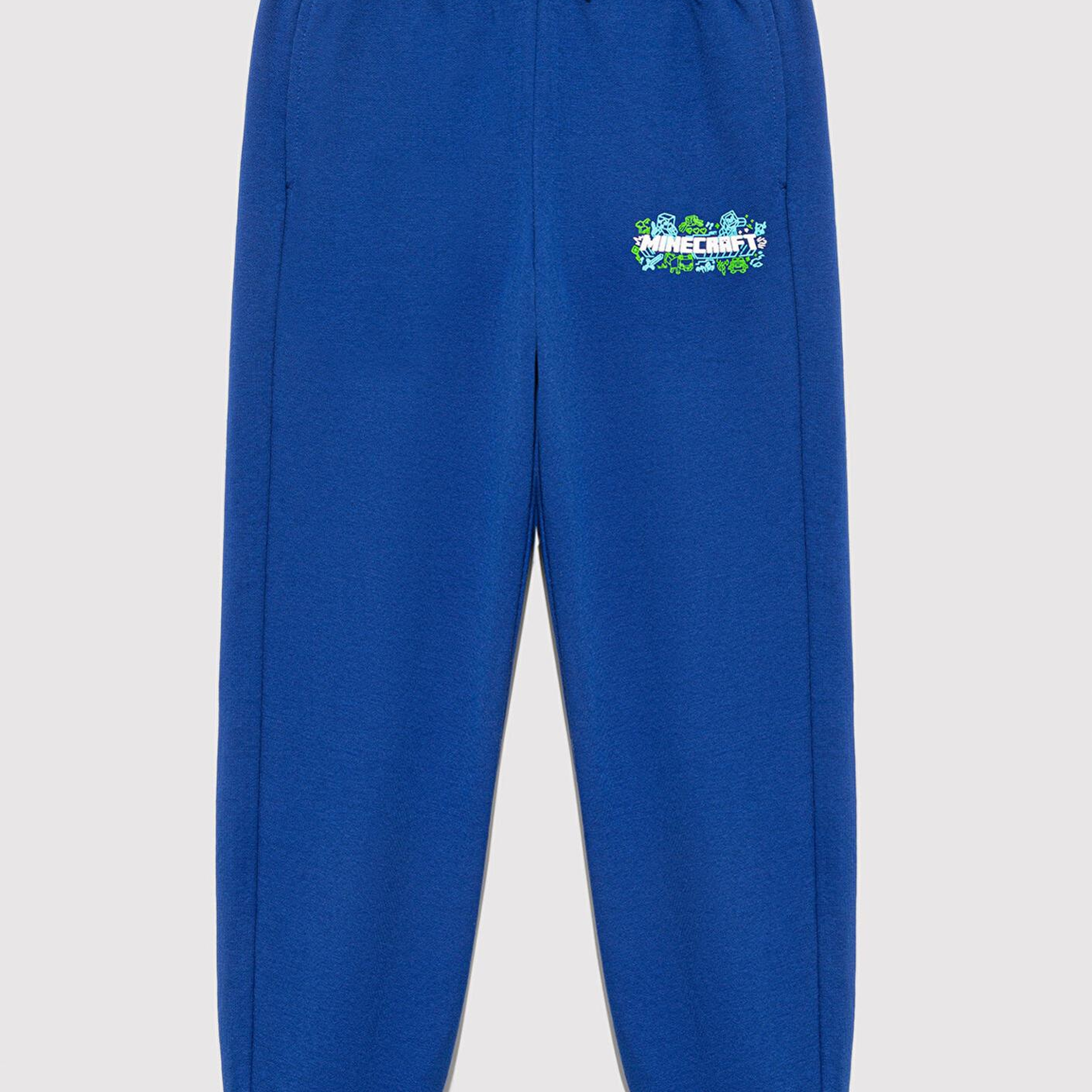 Mavi Minecraft Baskılı Mavi Eşofman Altı 6010032-70907