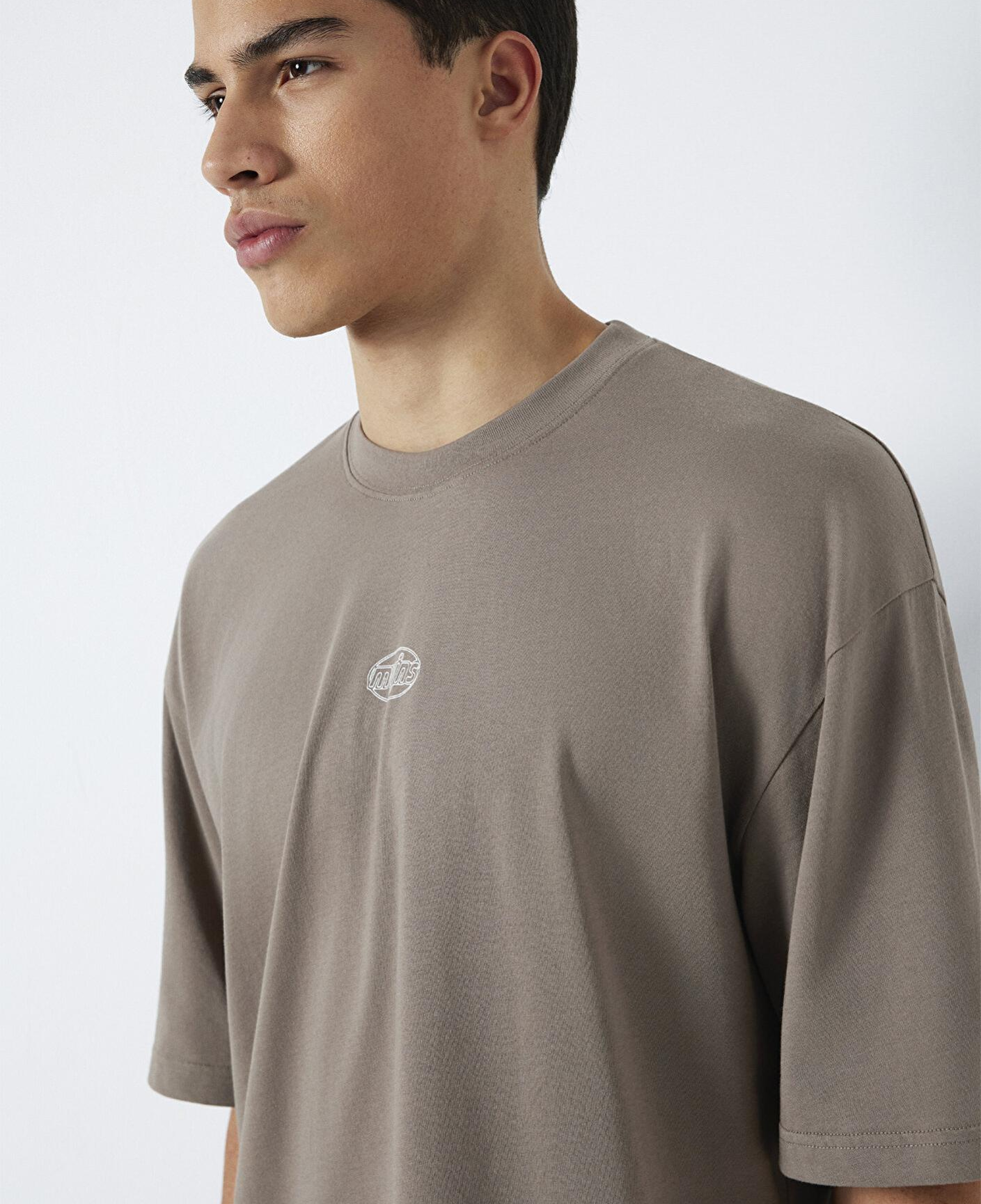 Mavi MVJNS Baskılı Kahverengi Tişört Oversize / Geniş Kesim 0613215-87875